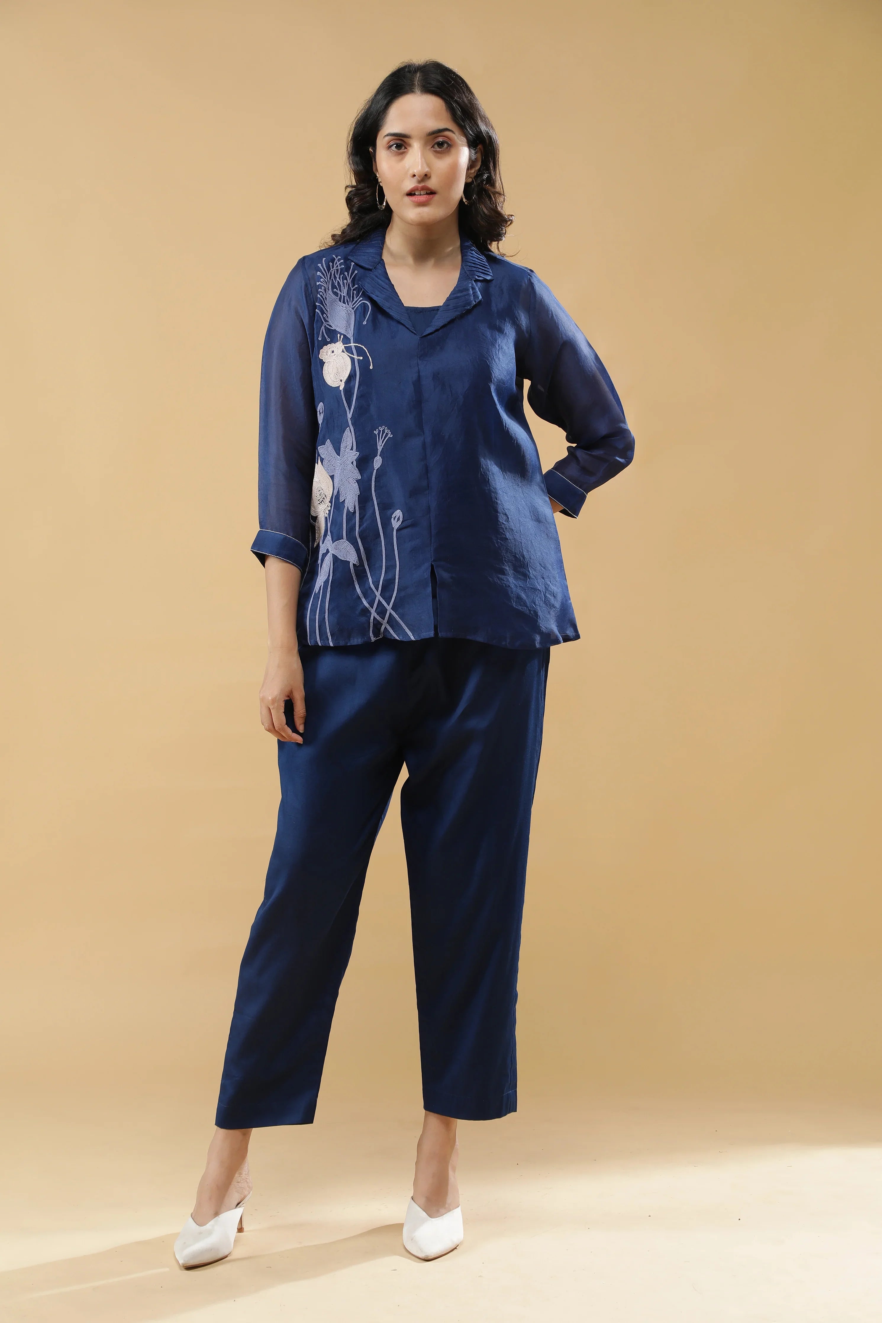 Navy Blue Co-ord Set - Mokshaa