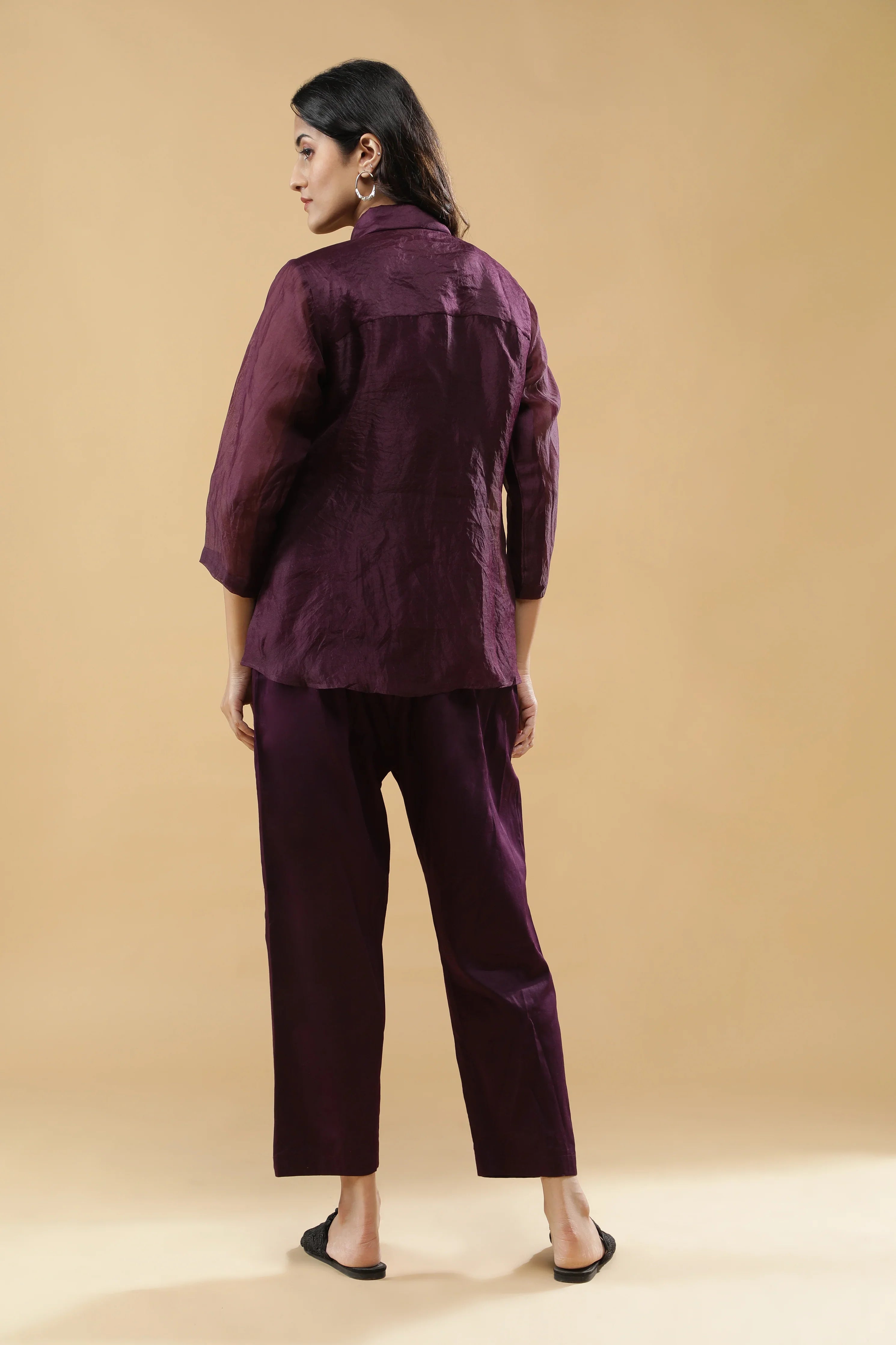 Deep Plum Co-ord Set - Mokshaa