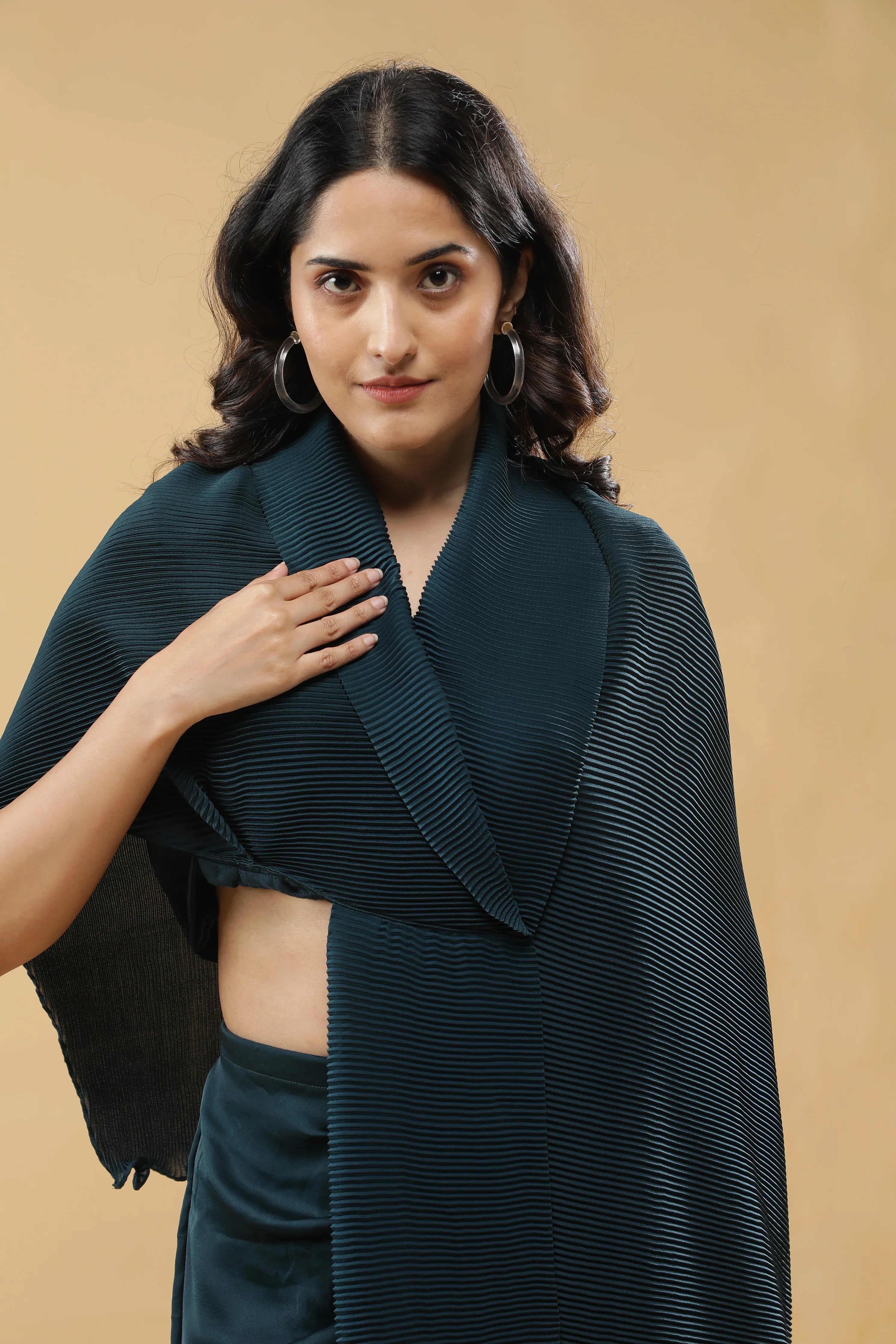 Deep Teal Indo-Western Set - Mokshaa