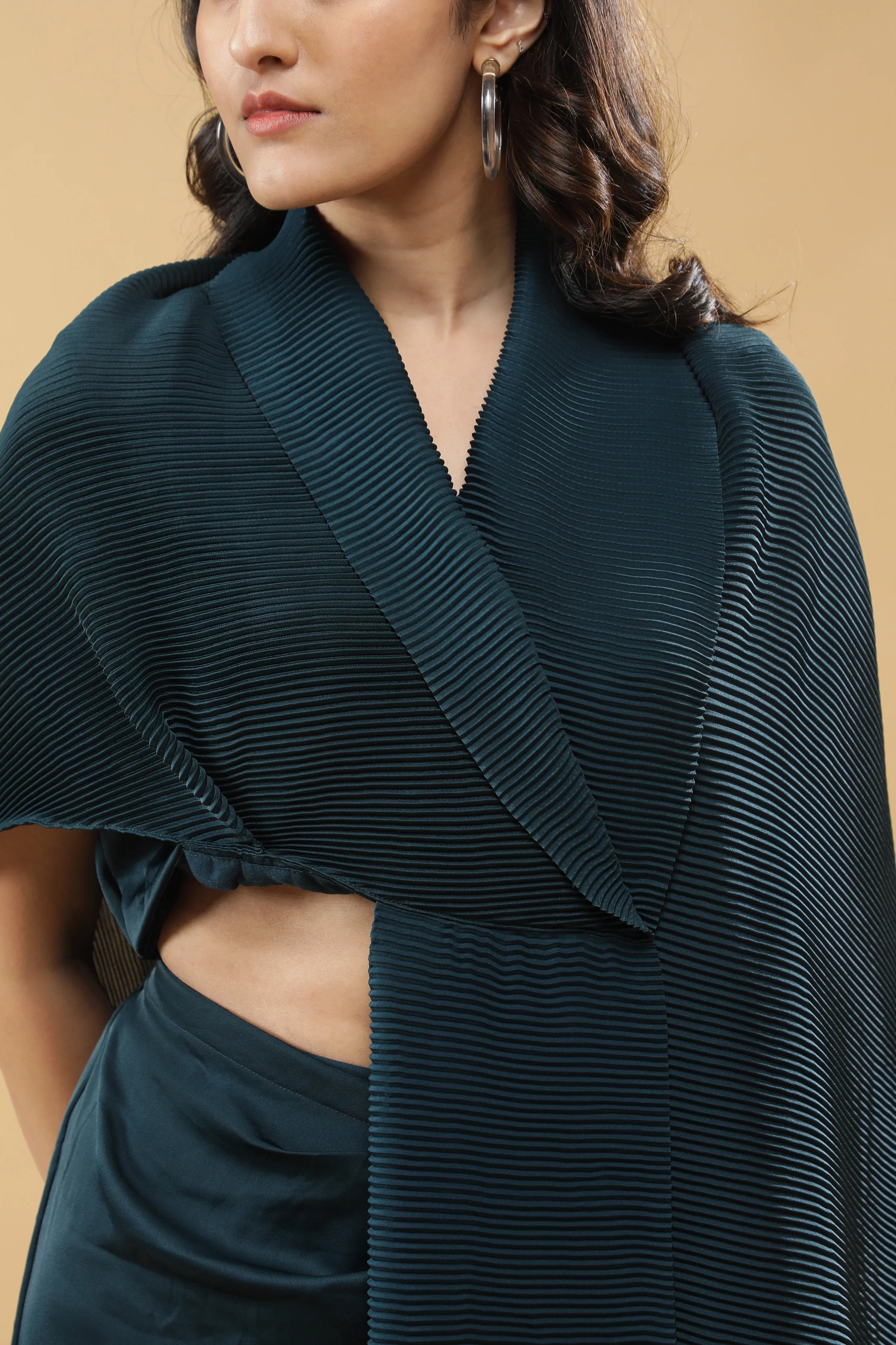 Deep Teal Indo-Western Set - Mokshaa