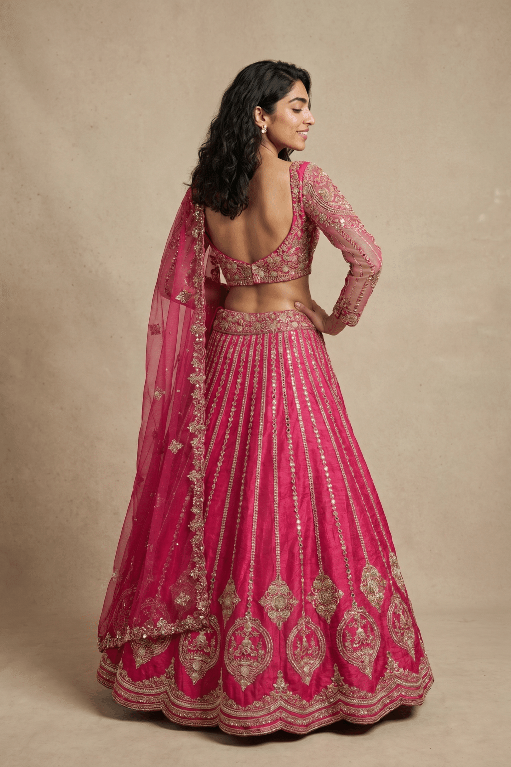 Rani Pink Raw Silk Lehenga
