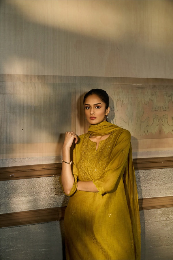Mustard Yellow Salwar Set