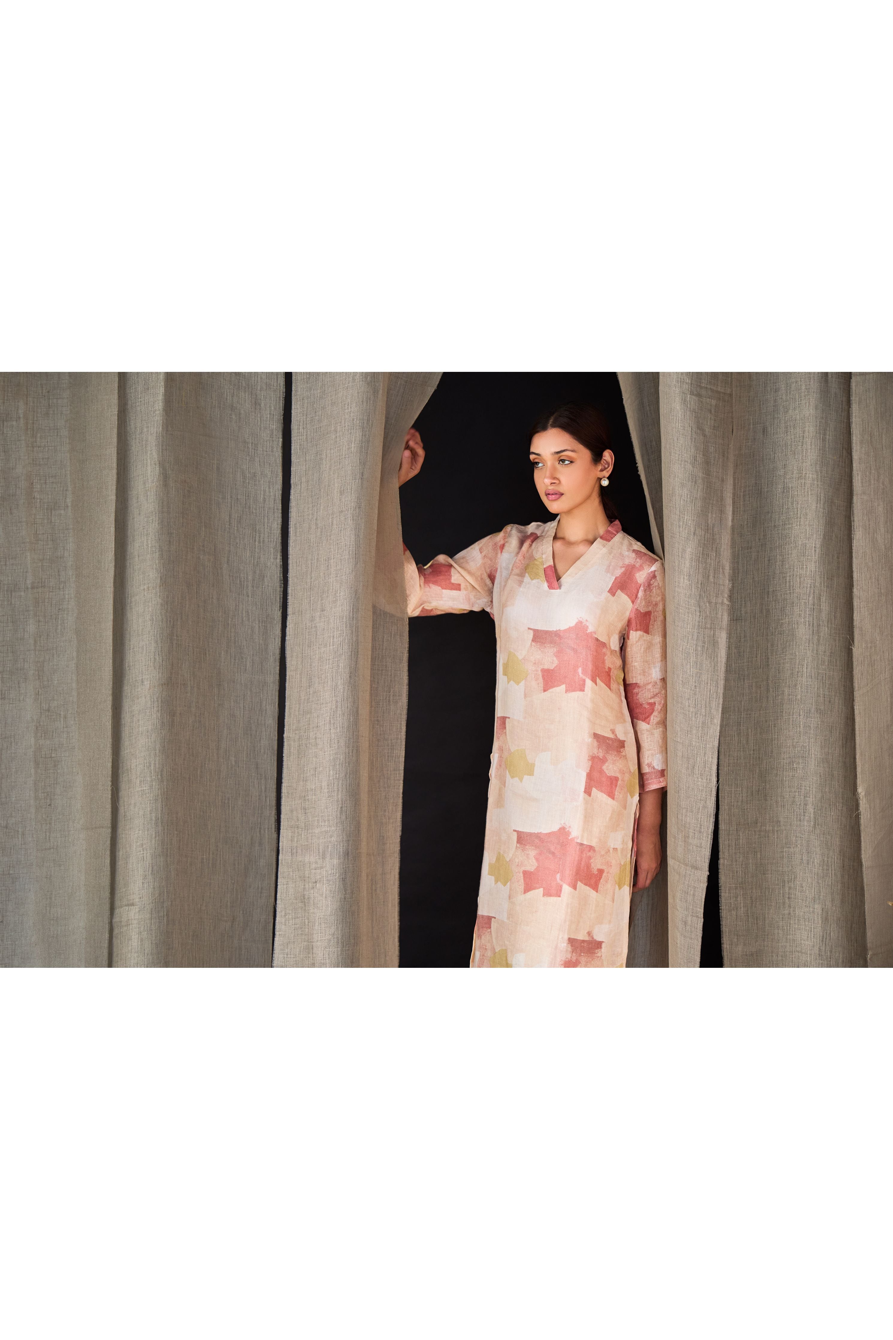 Pure Hemp Kurta Set-Italian Clay - Mokshaa