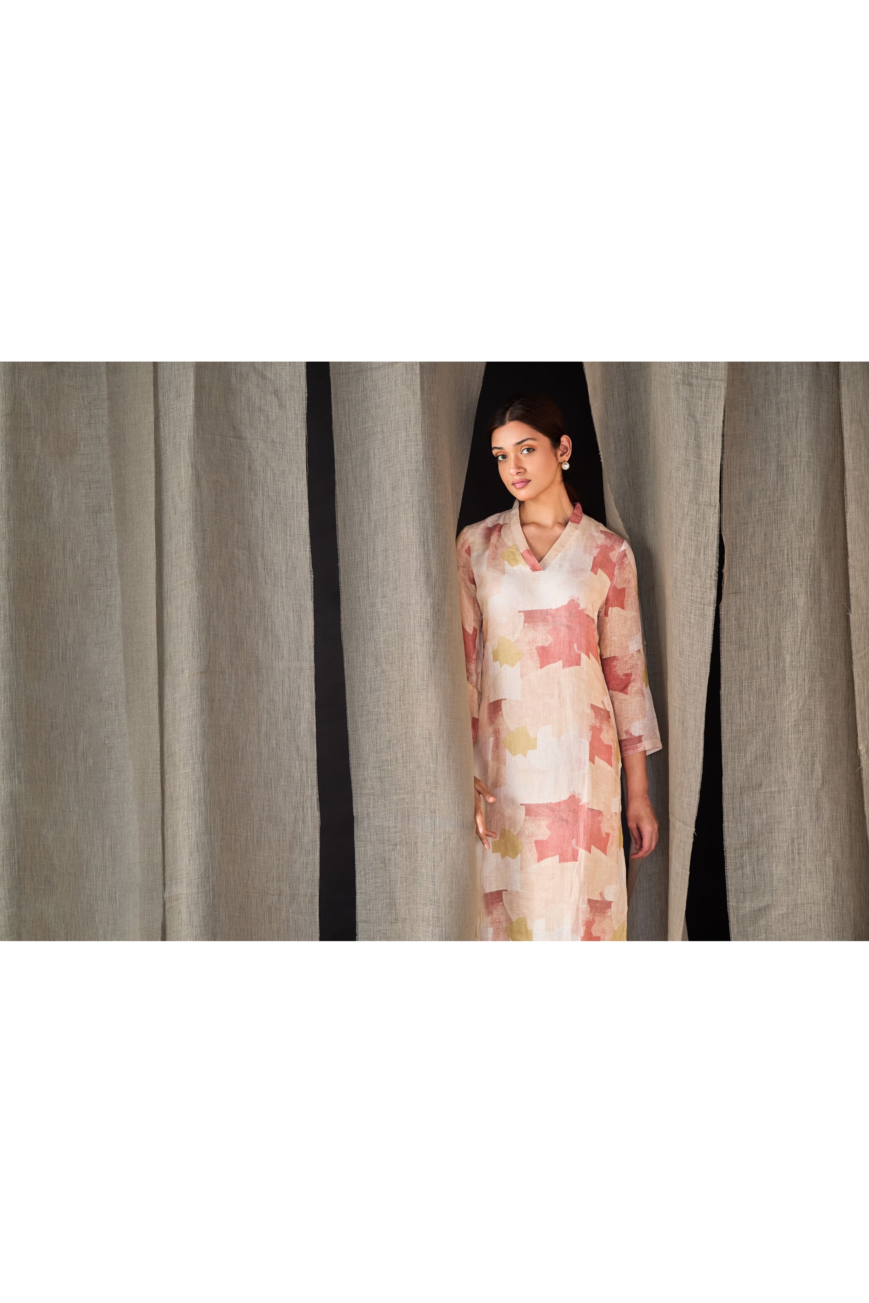 Pure Hemp Kurta Set-Italian Clay - Mokshaa
