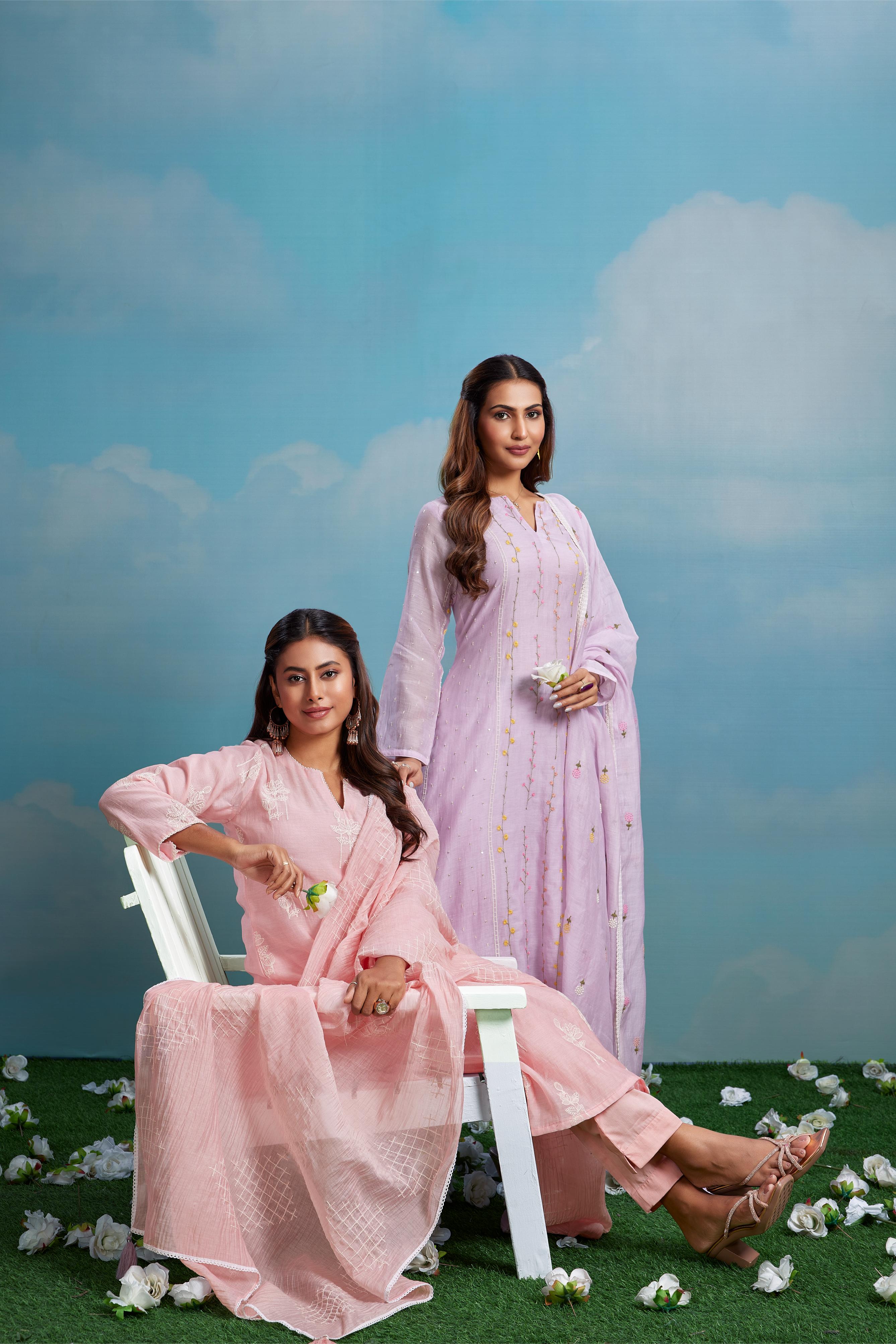 Blush Pink Embroidered Salwar Set