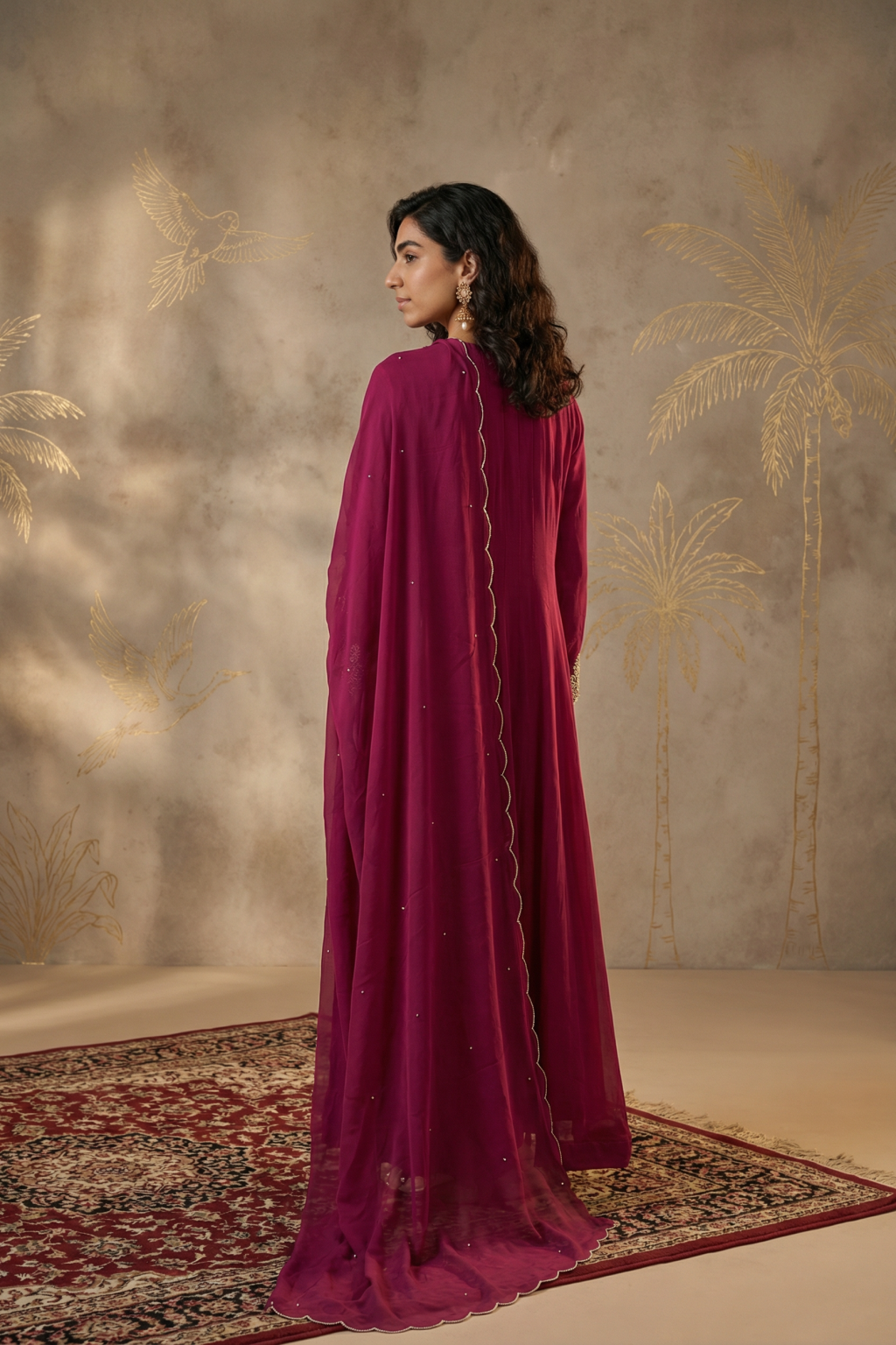 Maroon Anarkali Suit