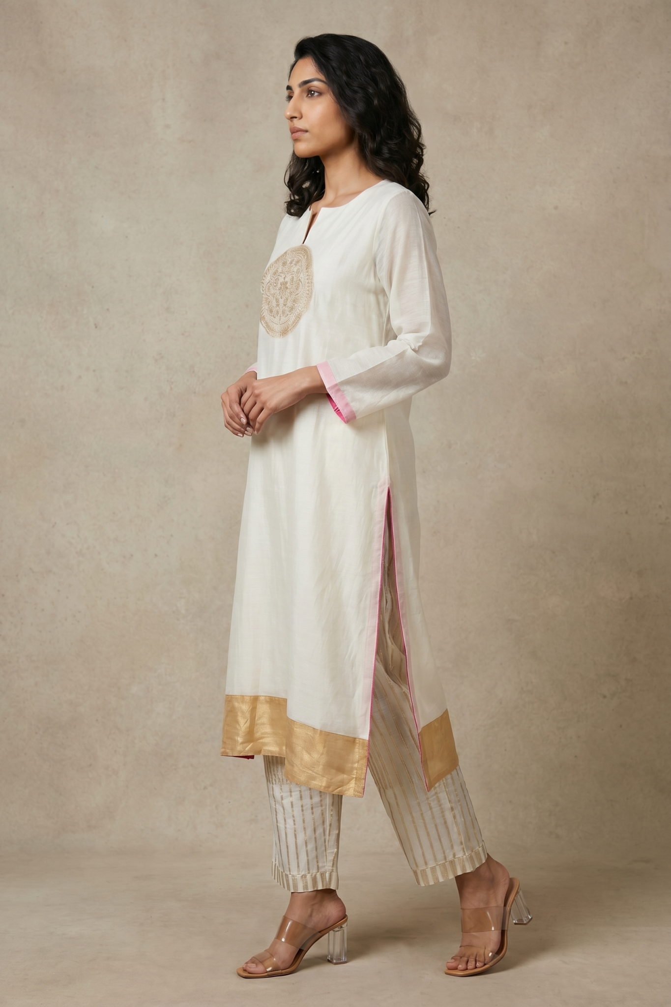 Ivory Cotton Kurta Set