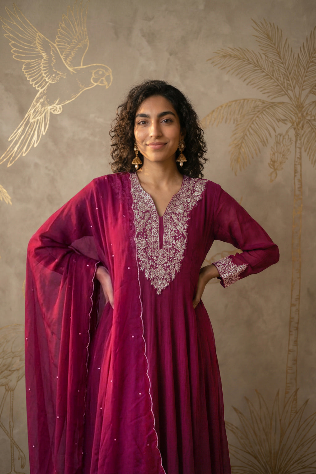 Maroon Anarkali Suit