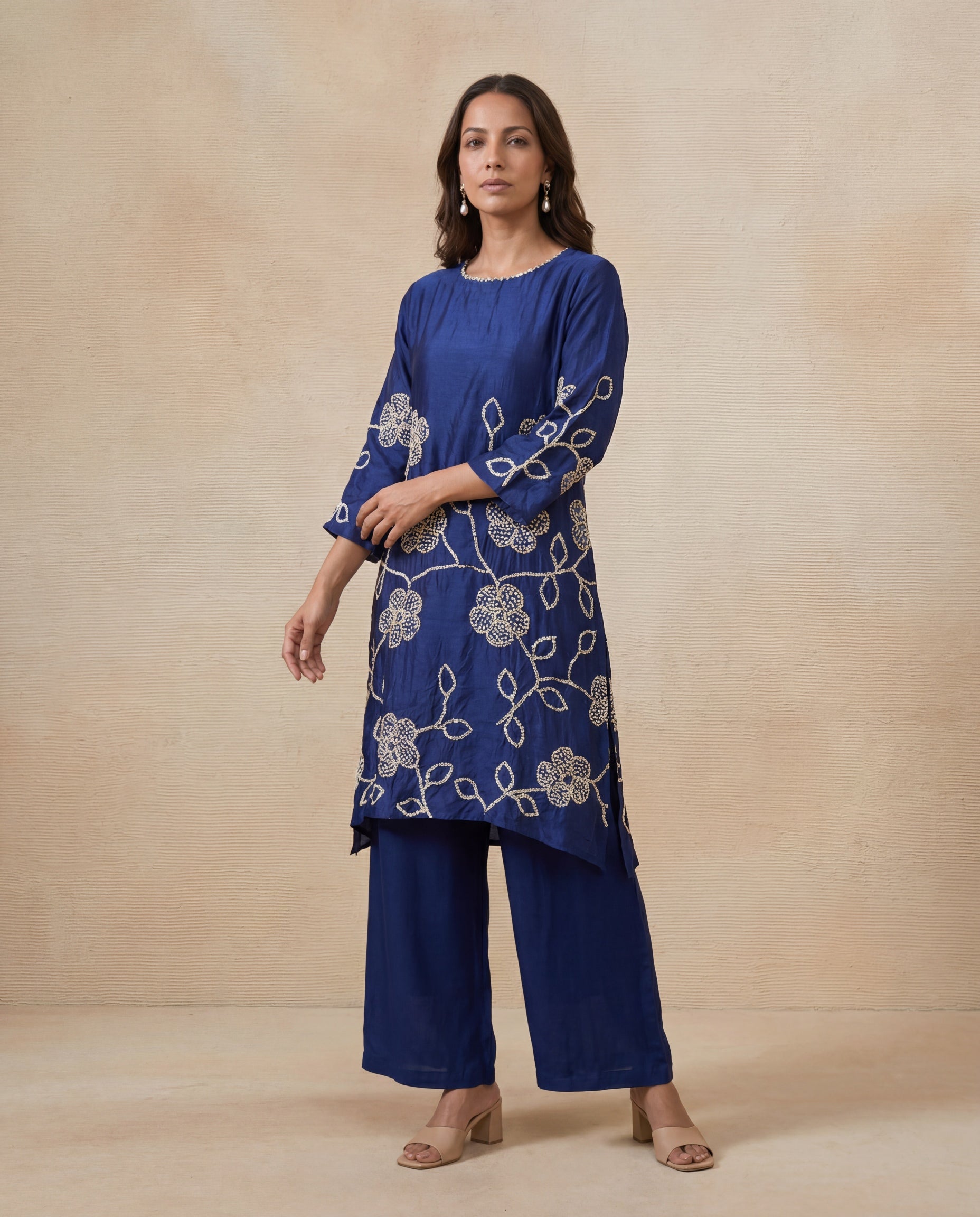 Royal Blue Soft Silk Co-Ord Set