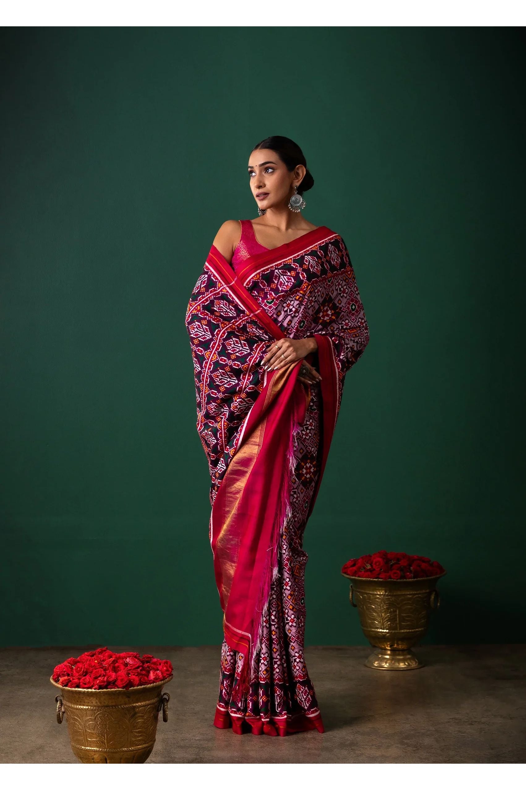 Light Purple Patan Pattola Saree All Over Motifs - Mokshaa