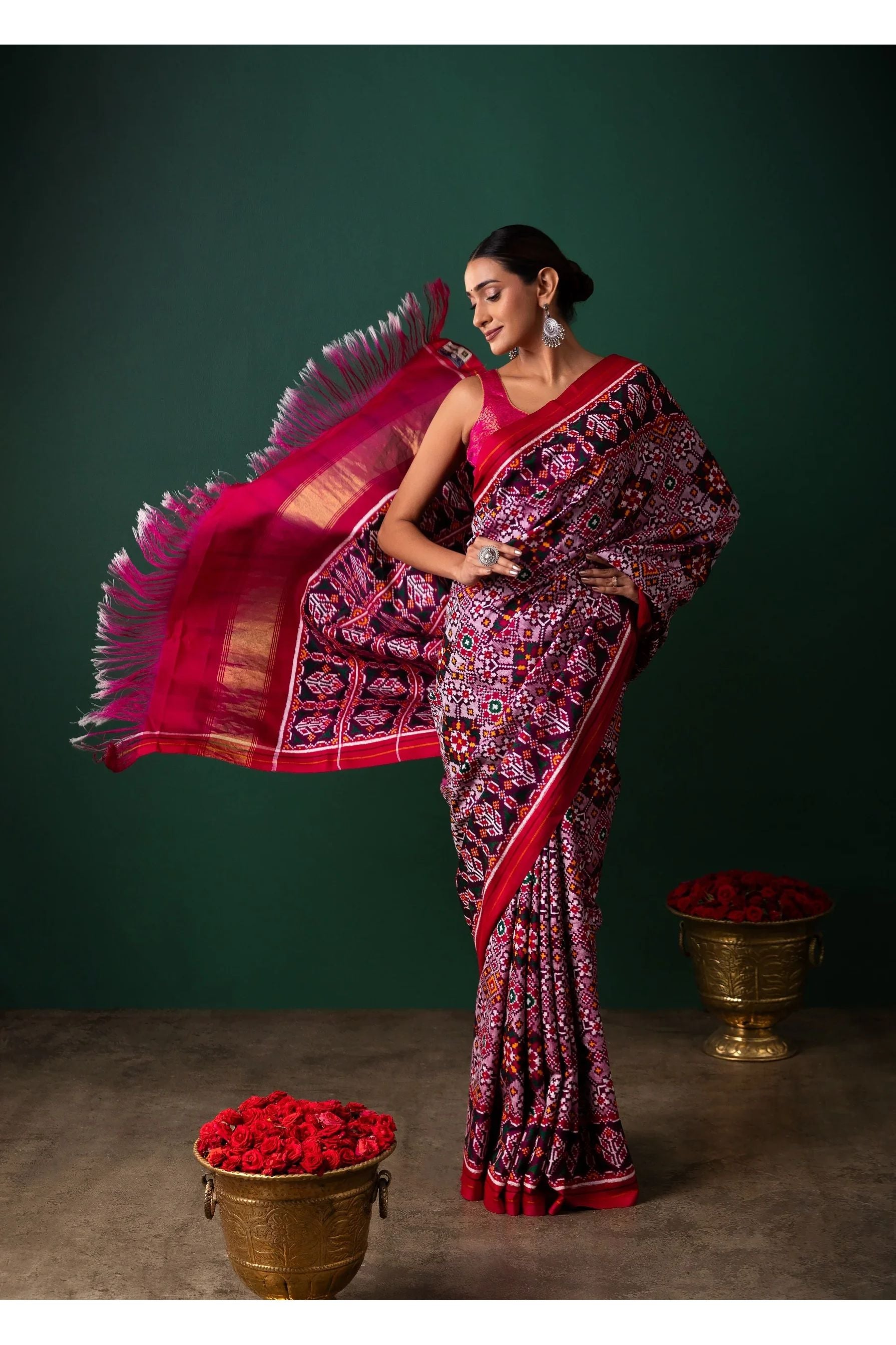 Light Purple Patan Pattola Saree All Over Motifs - Mokshaa