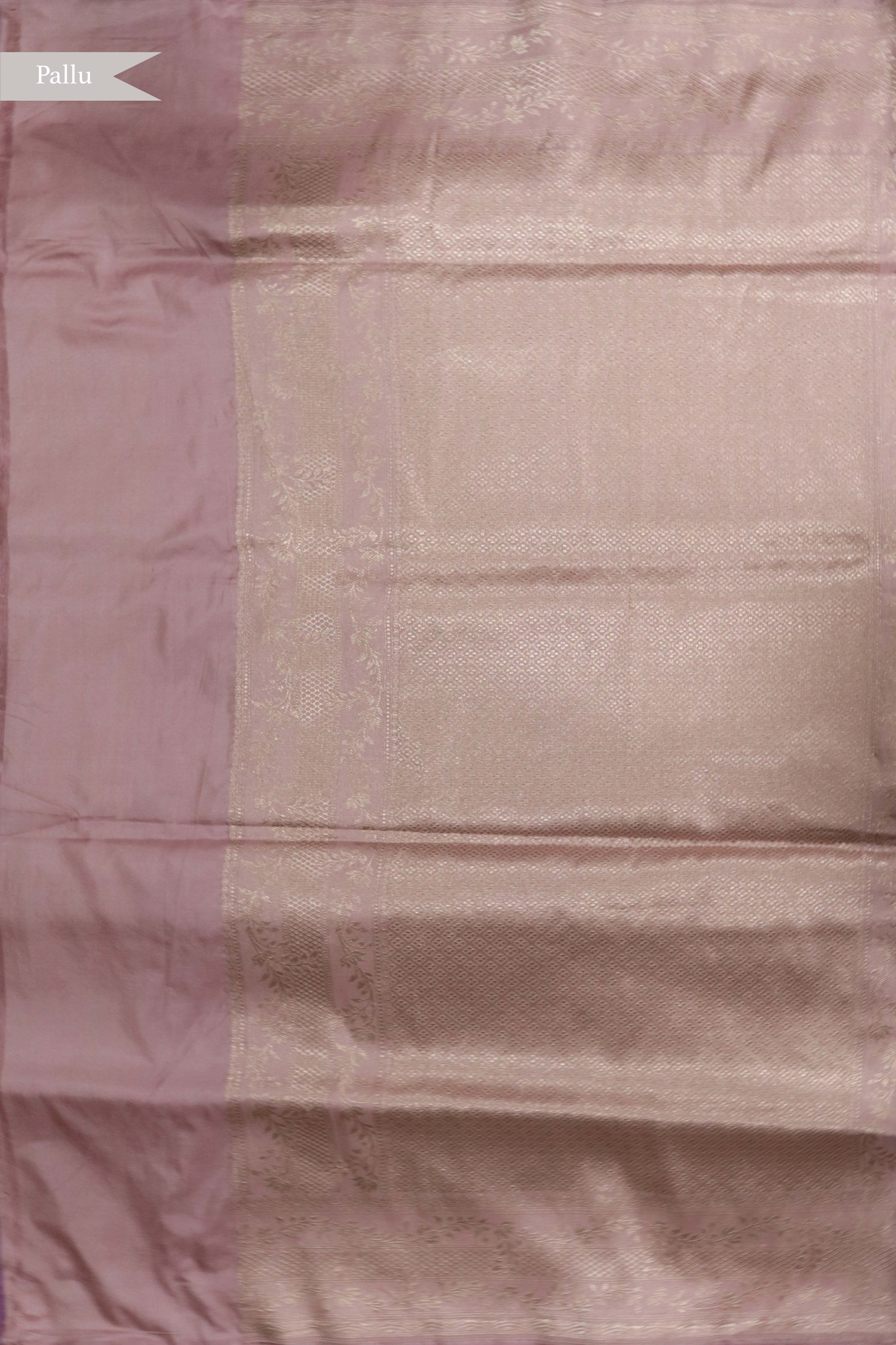 Peach Banarasi Silk Saree