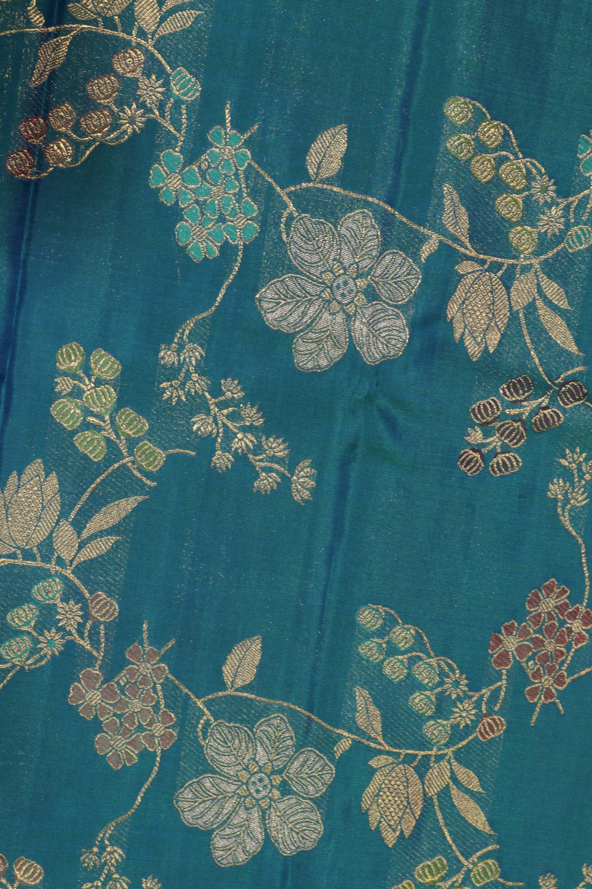 Turquoise Blue Kanchivaram Silk Saree - Mokshaa