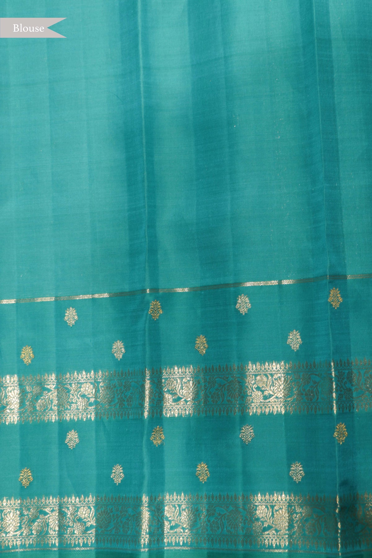Silver Gold Kanchivaram Tissue Silk Saree - Mokshaa