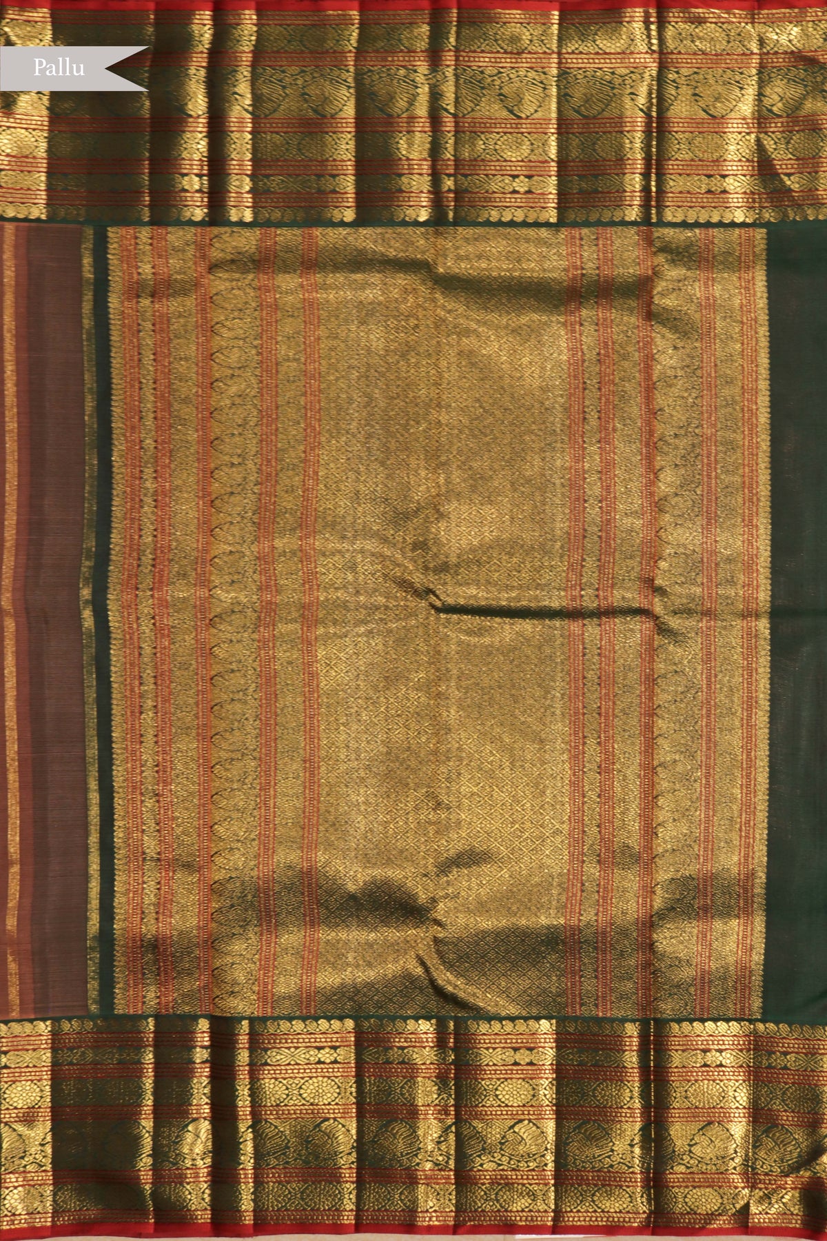 Peach Kanchivaram Silk Saree - Mokshaa