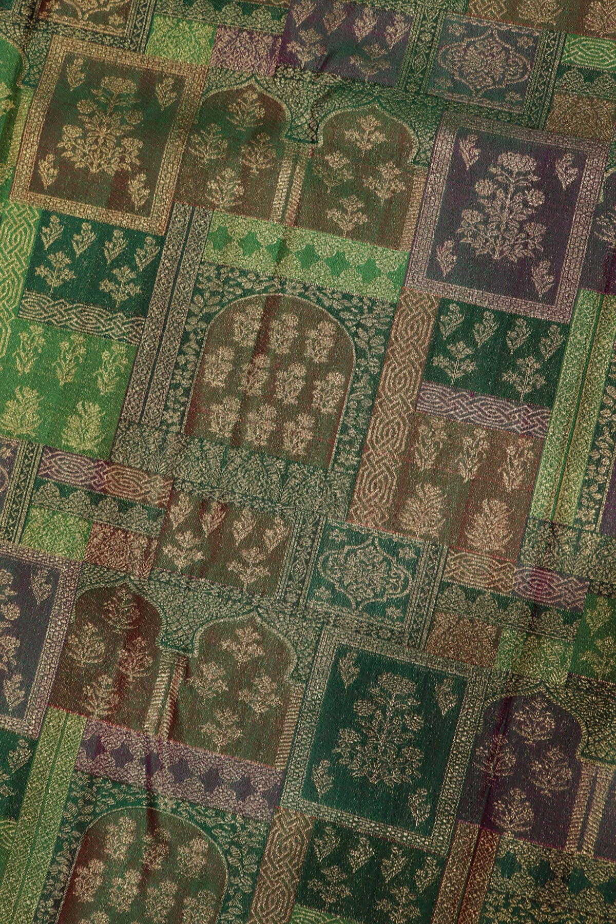 Emerald Green Kanchivaram Silk Saree - Mokshaa