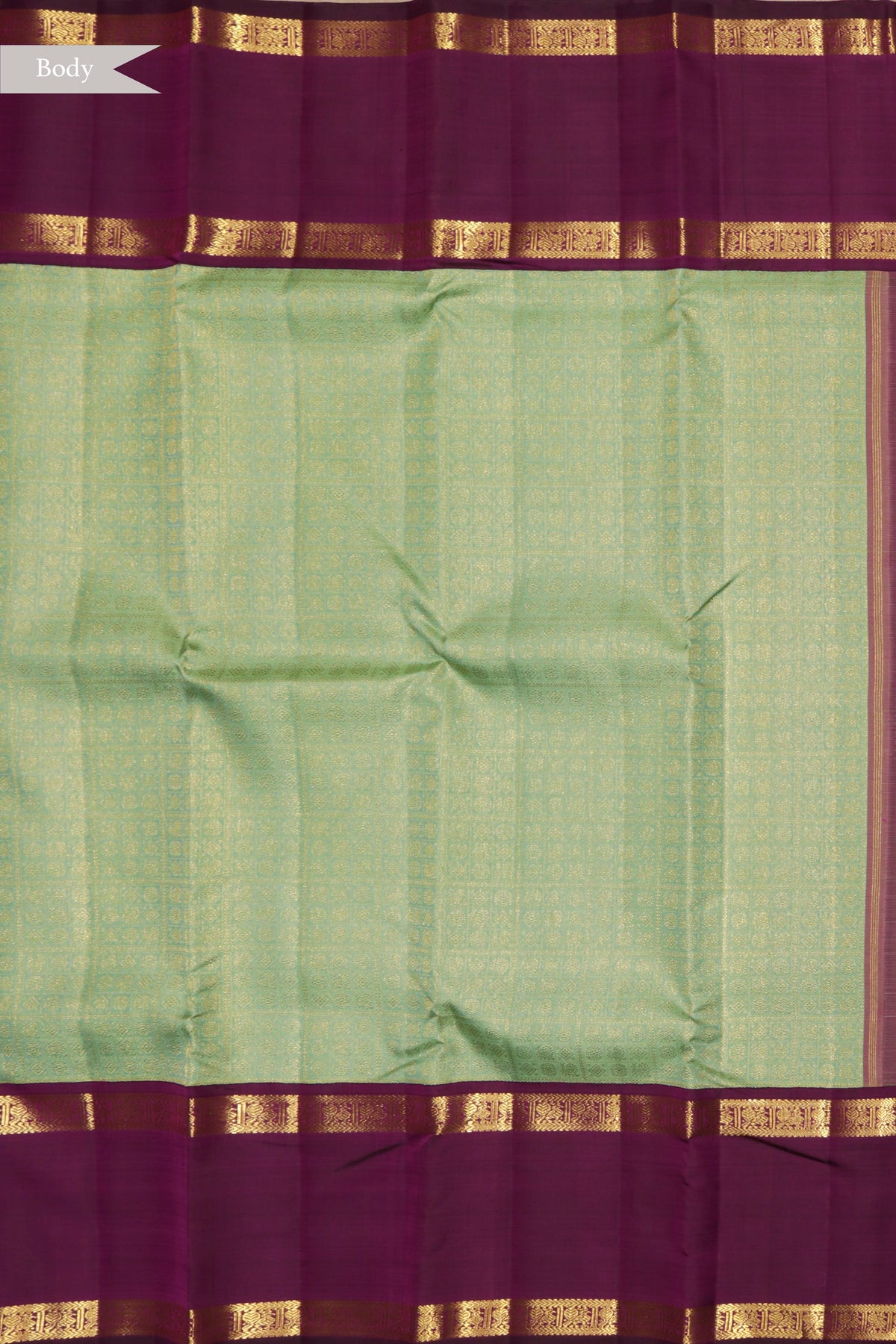 Sea Green Kanchivaram Silk Saree - Mokshaa