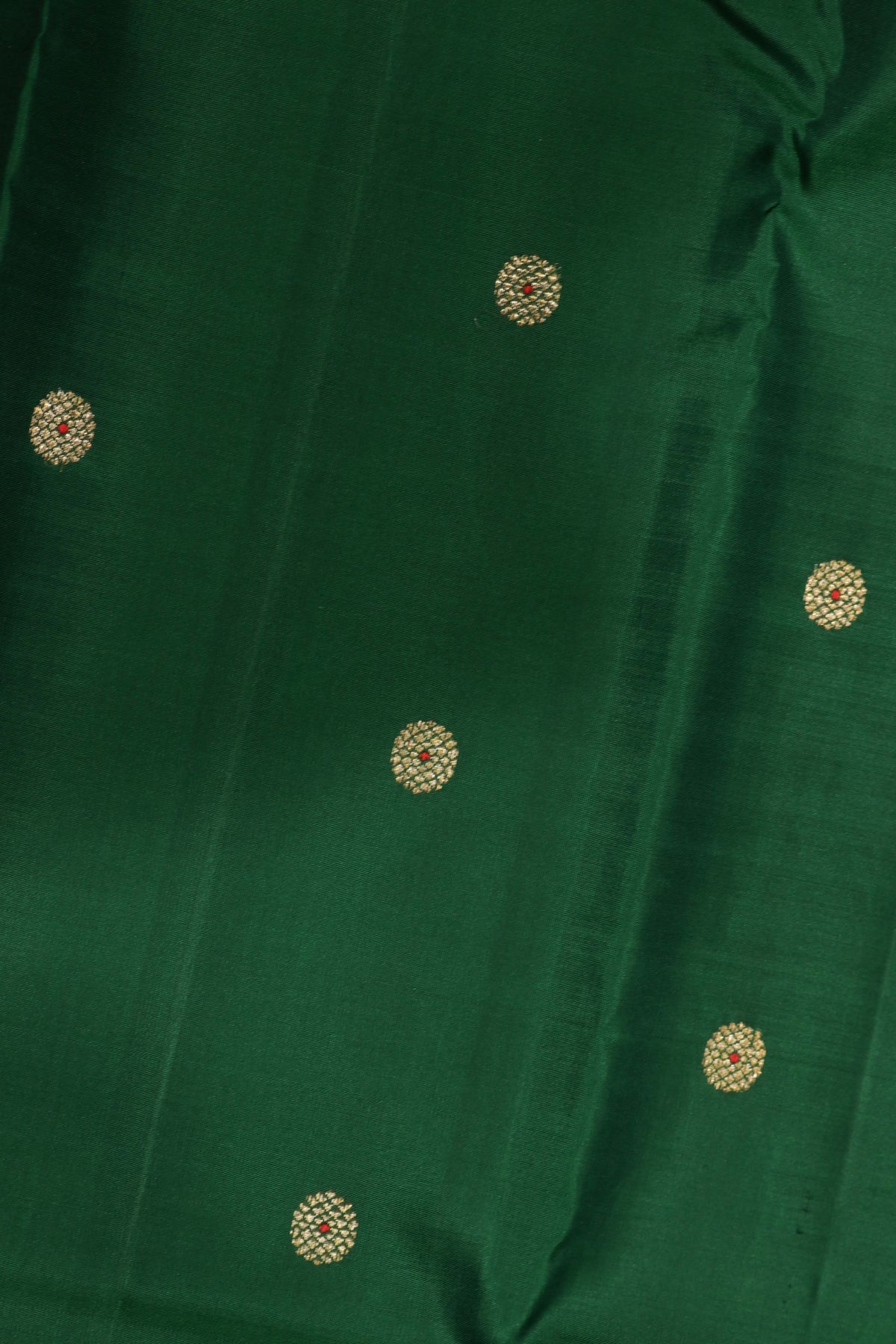 Emerald Green Coin Butti Kanchivaram Silk Saree - Mokshaa