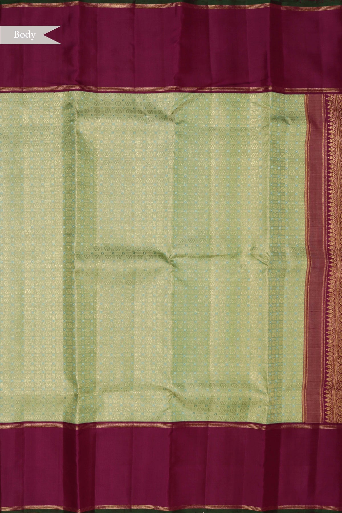 Sea Green Kanchivaram Silk Saree - Mokshaa
