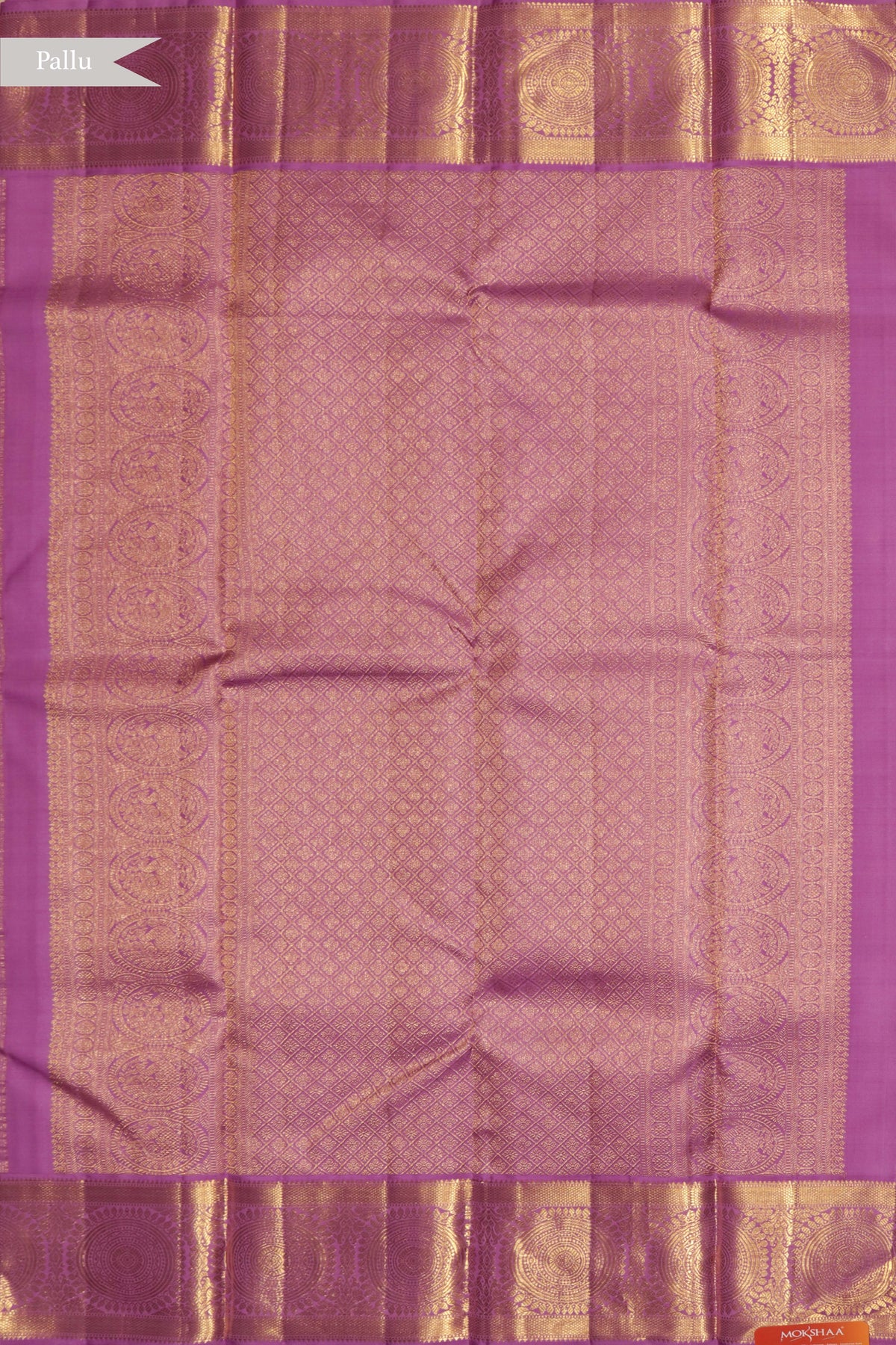 Peach Kanchivaram Silk Saree - Mokshaa