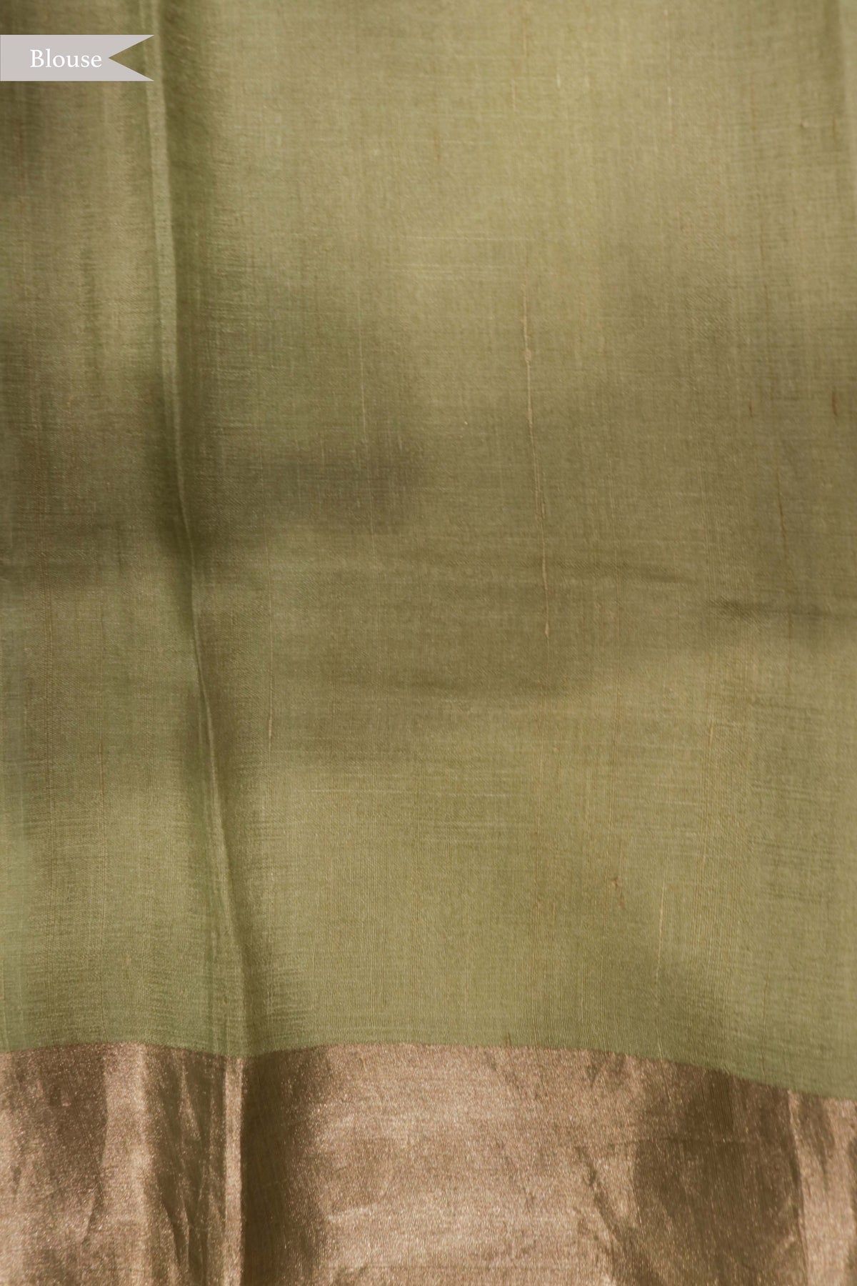 Green Tussar Silk Saree with Floral Print - Mokshaa