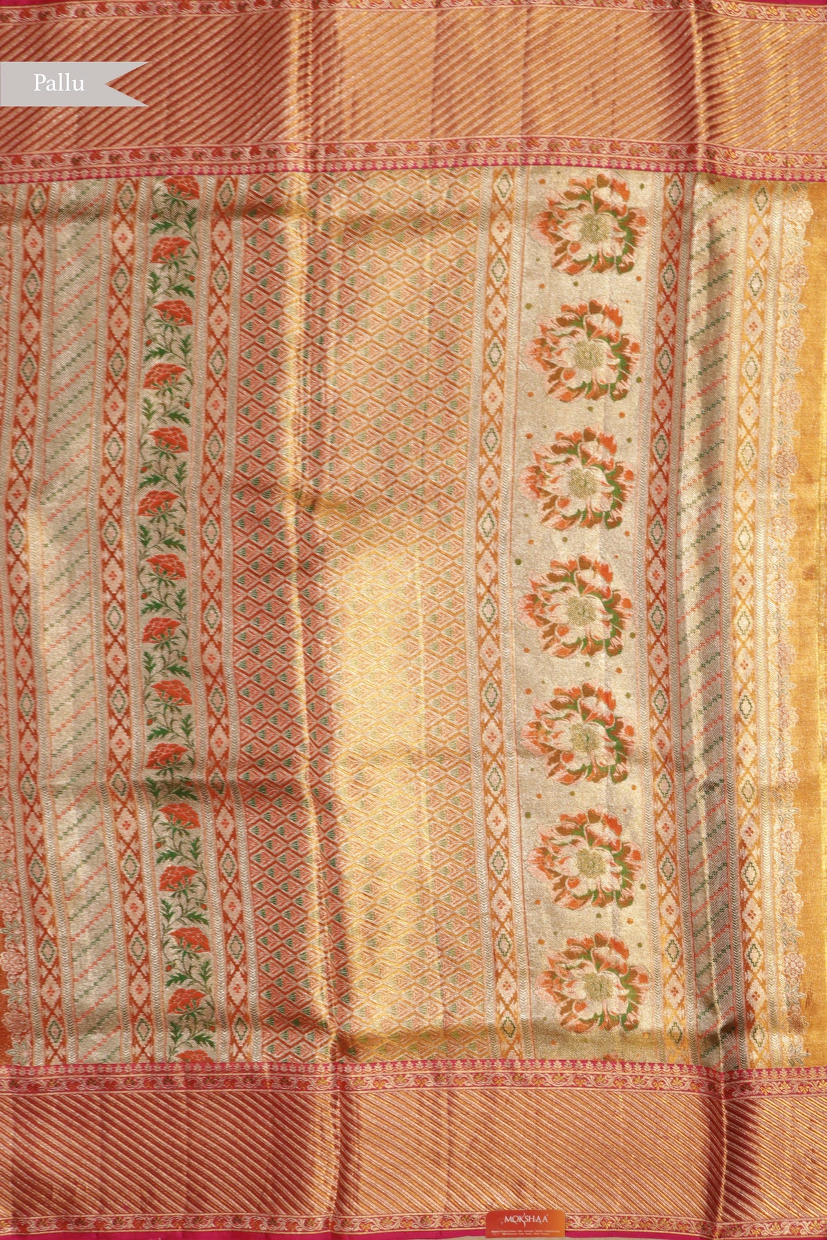 Gold Kanchivaram Tissue Silk Saree - Mokshaa