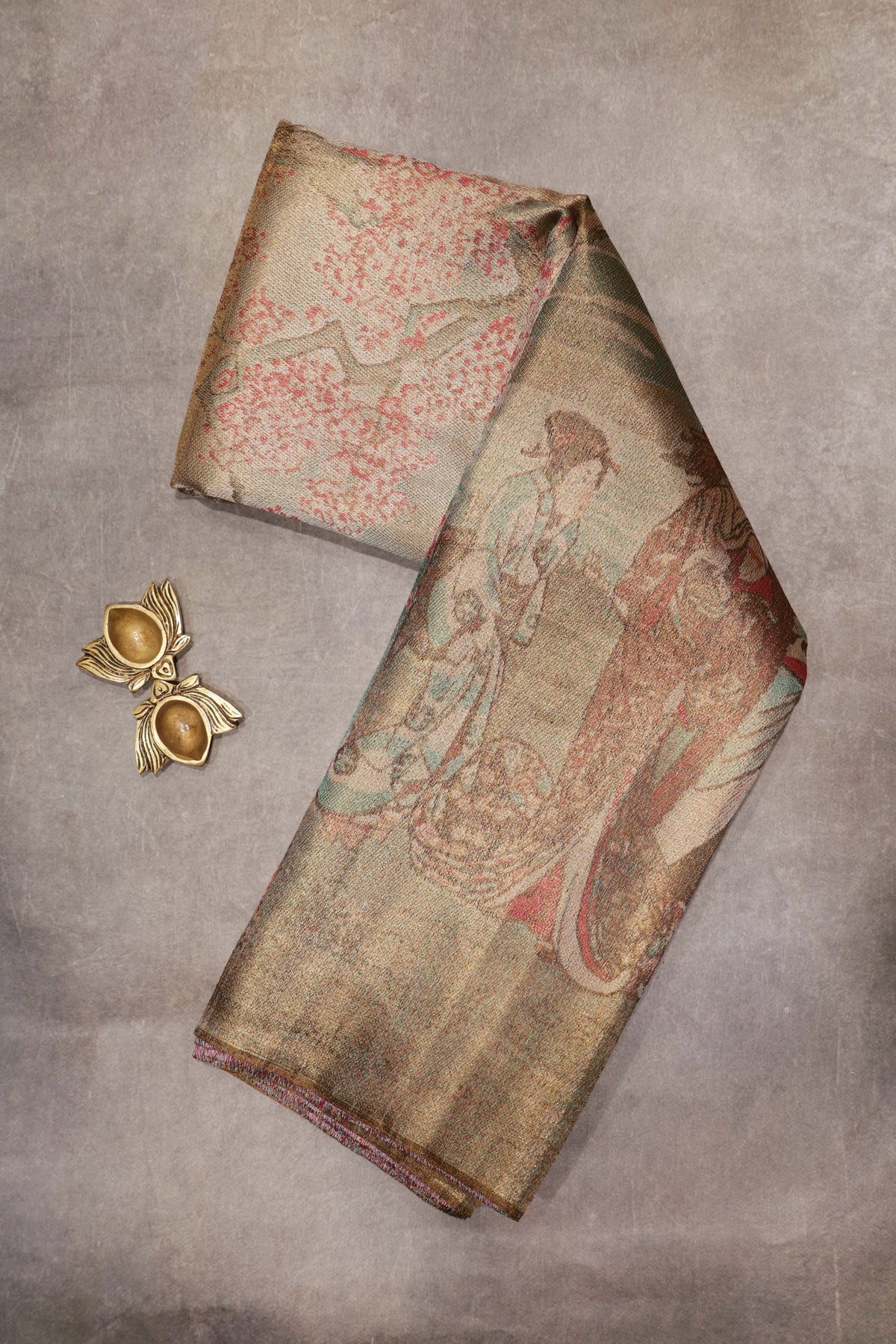 Multicolor Kanchivaram Tissue Saree - Mokshaa