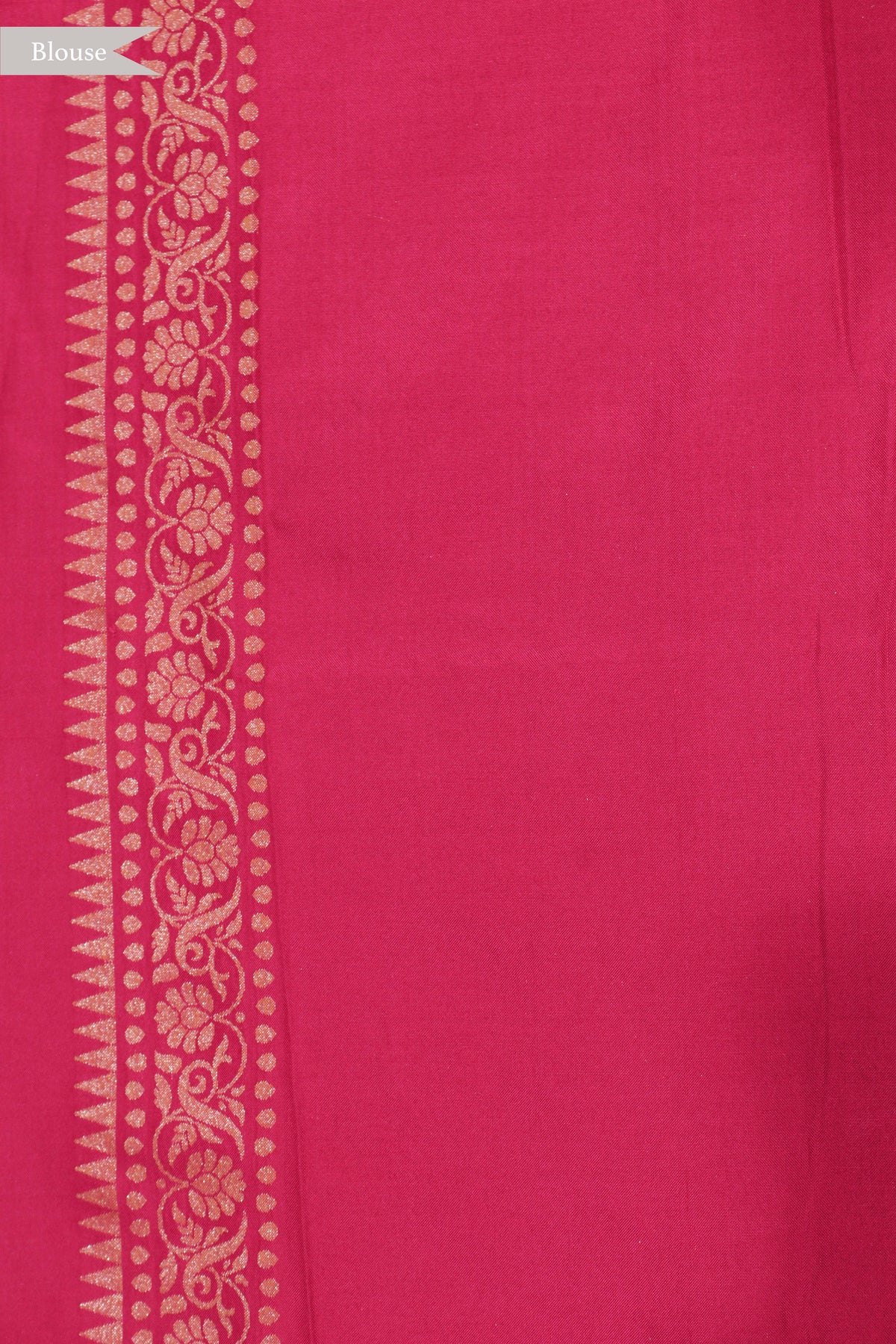Rani Pink Banarasi Silk Jamdani Saree - Mokshaa