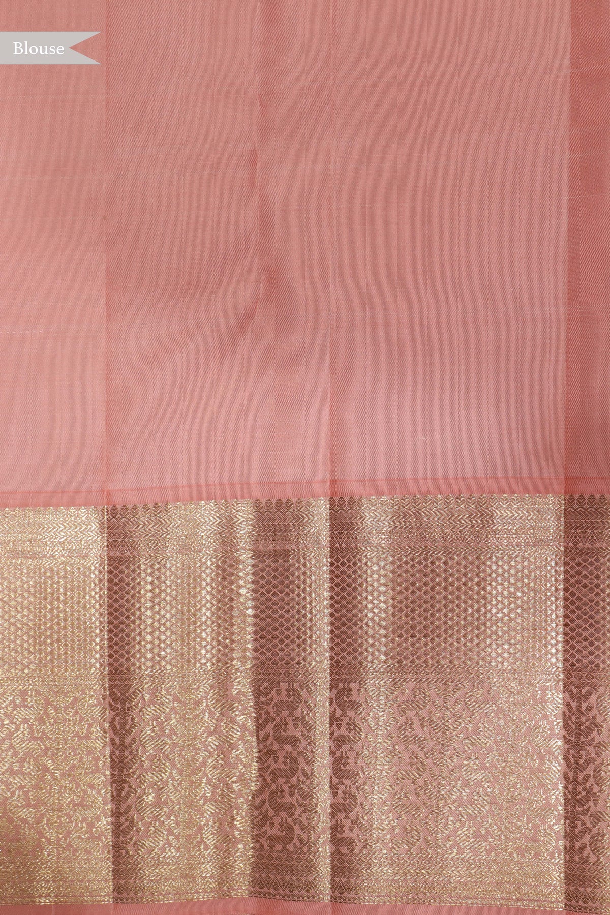 Baby Pink Kanchivaram Silk Saree with Zari Weaving - Mokshaa
