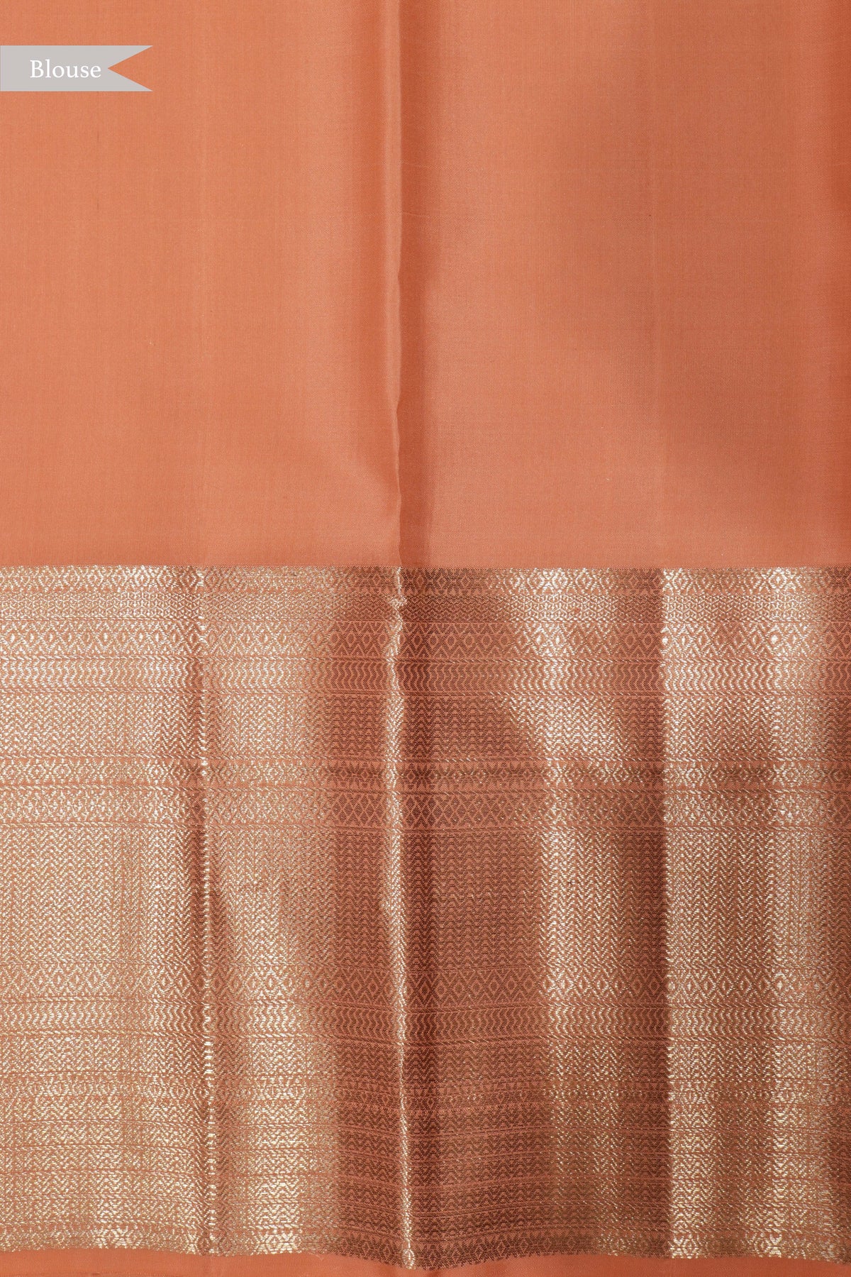 Peach Kanchivaram Silk Saree - Mokshaa