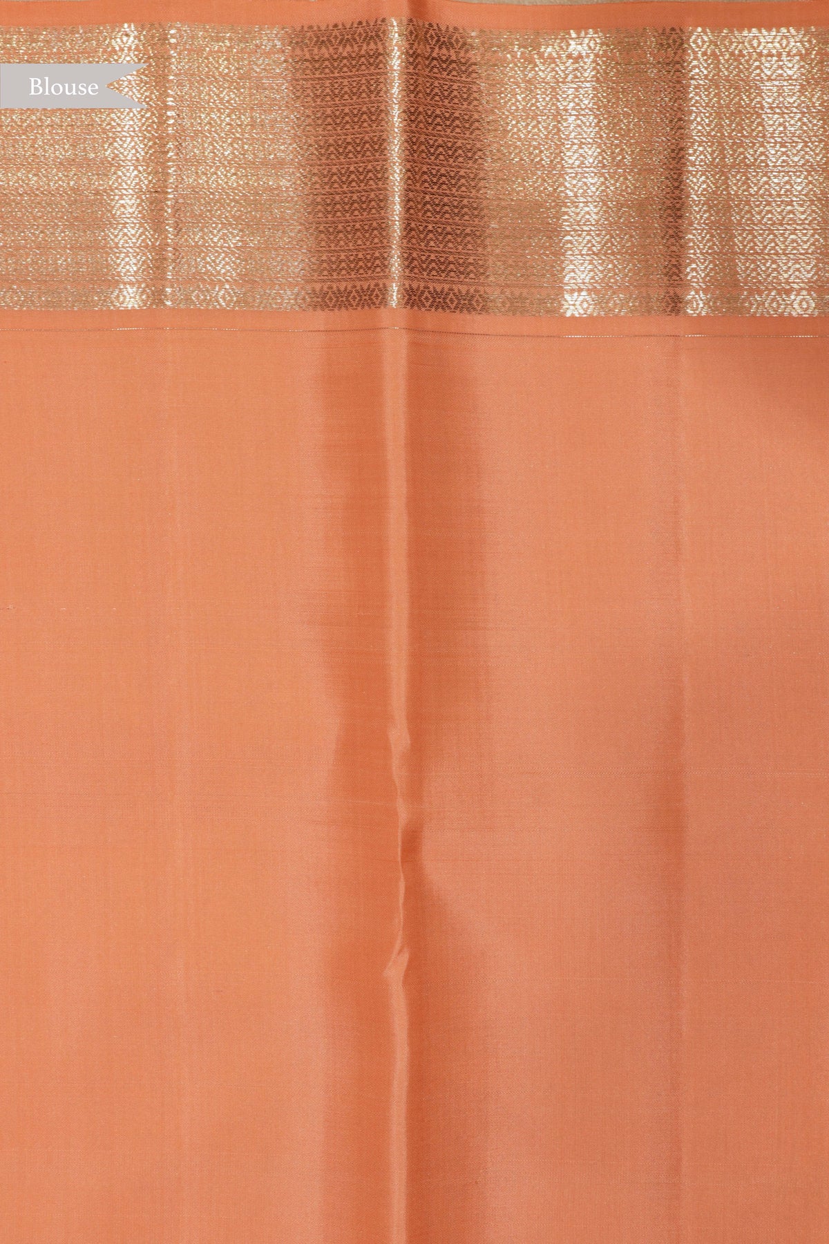 Peach Kanchivaram Silk Saree - Mokshaa