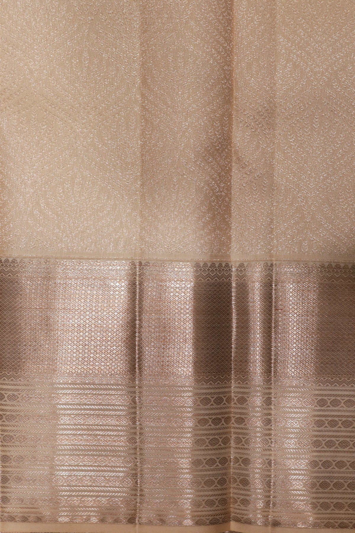 Light Gold Kanchivaram Silk Saree - Mokshaa