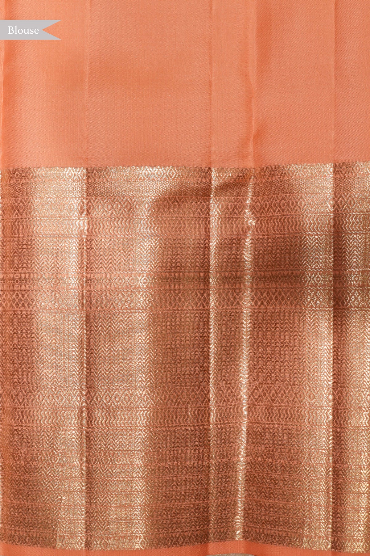 Peach Kanchivaram Silk Saree - Mokshaa