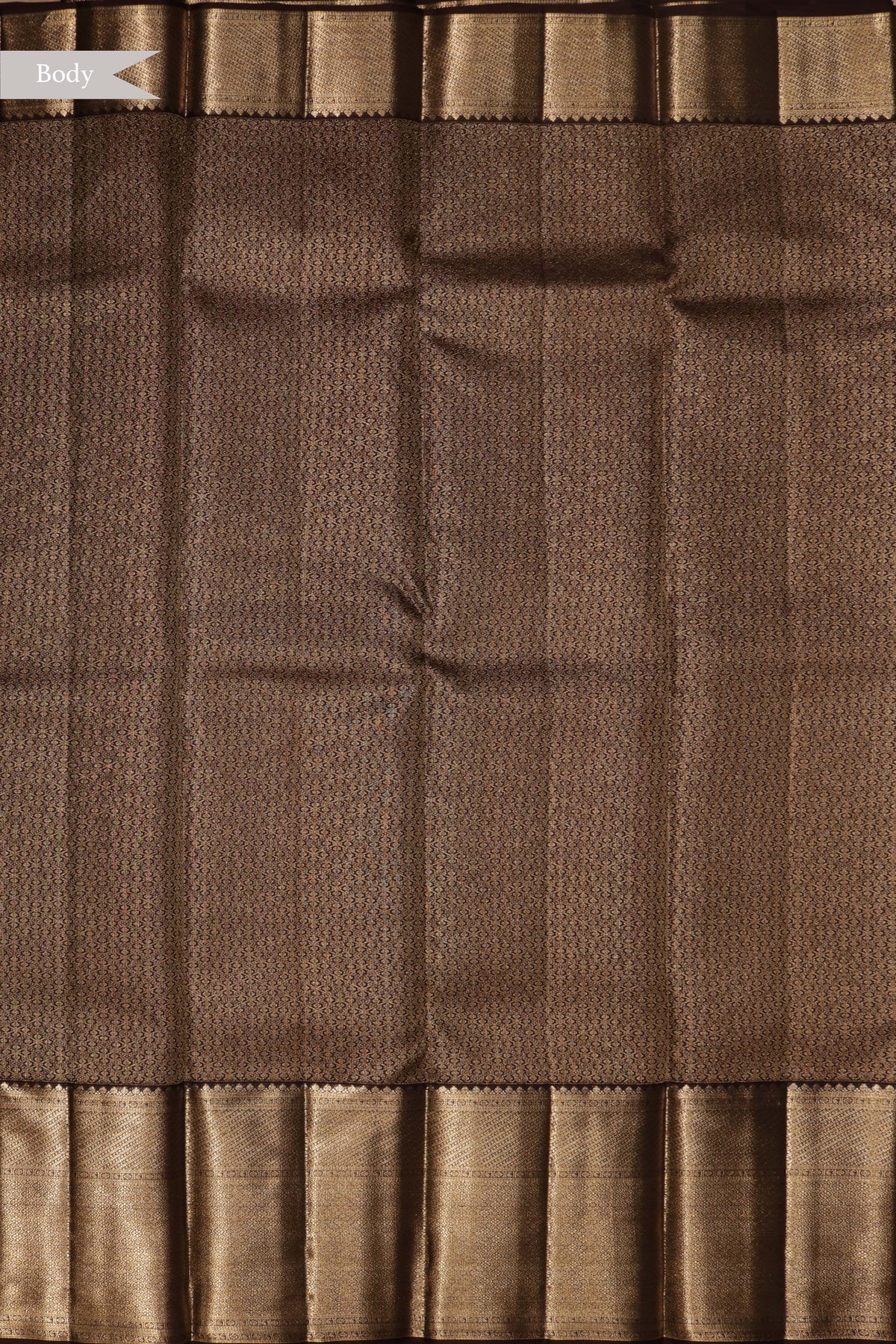 Coffee Brown Kanchivaram Silk Saree - Mokshaa