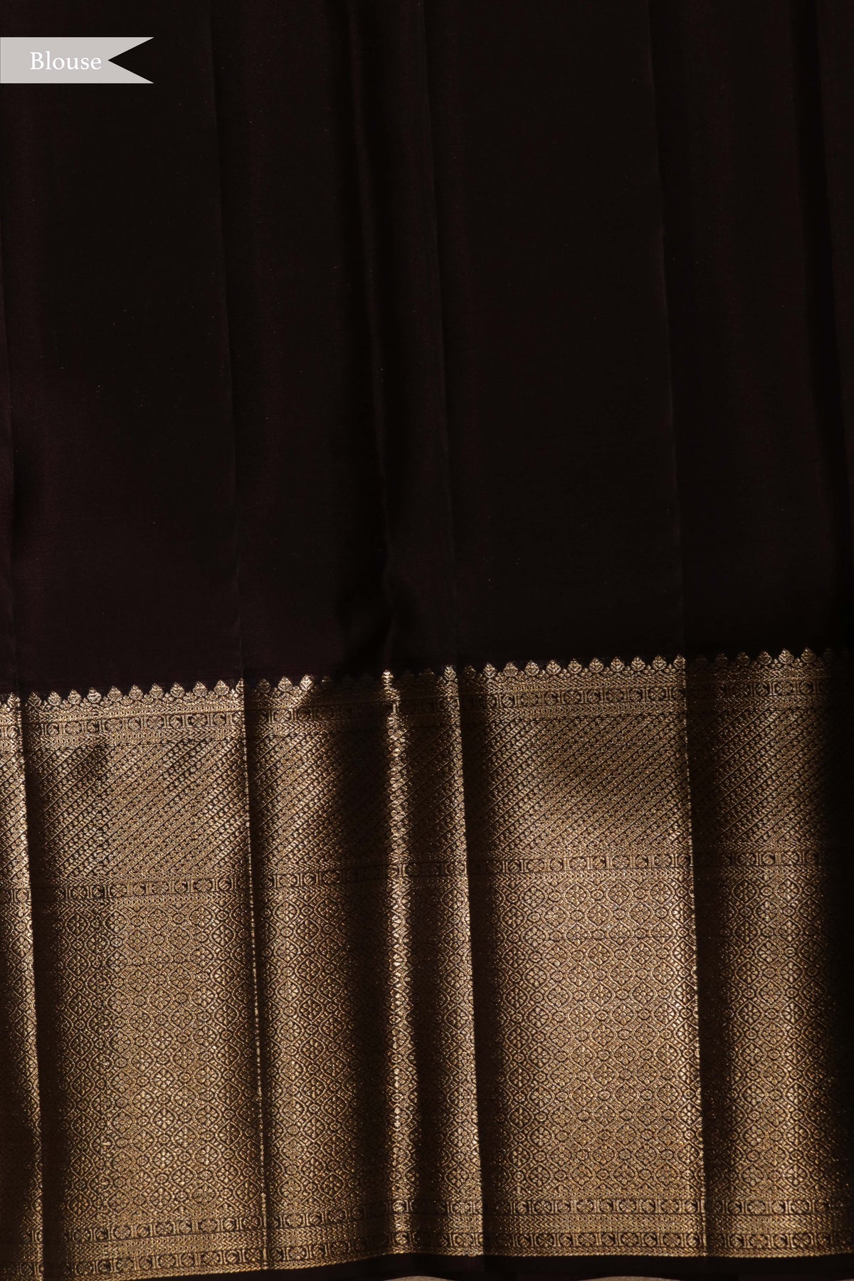 Coffee Brown Kanchivaram Silk Saree - Mokshaa