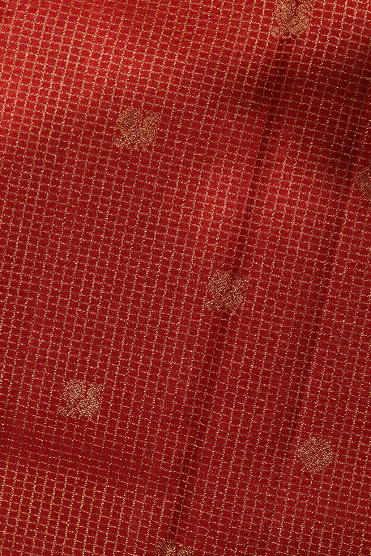 Red Kanchivaram Silk Saree - Mokshaa