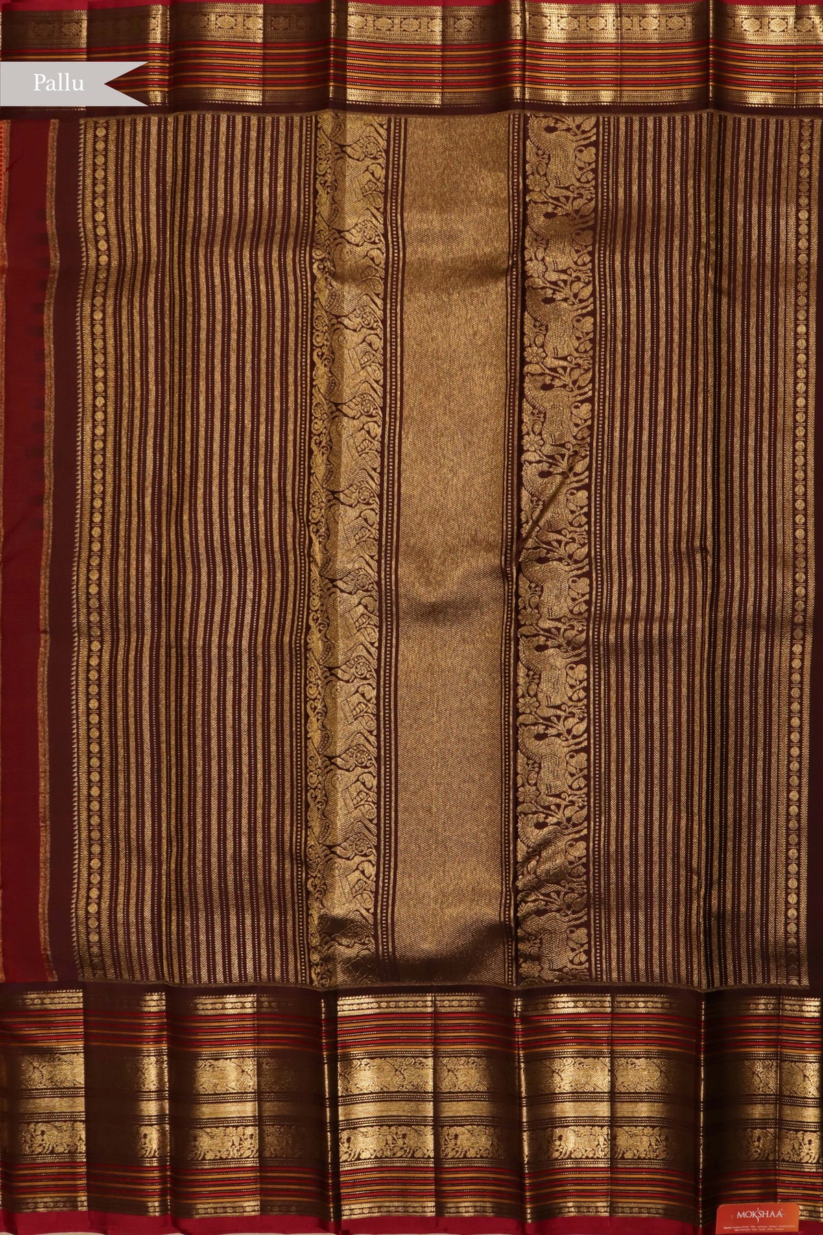 Red Kanchivaram Silk Saree - Mokshaa
