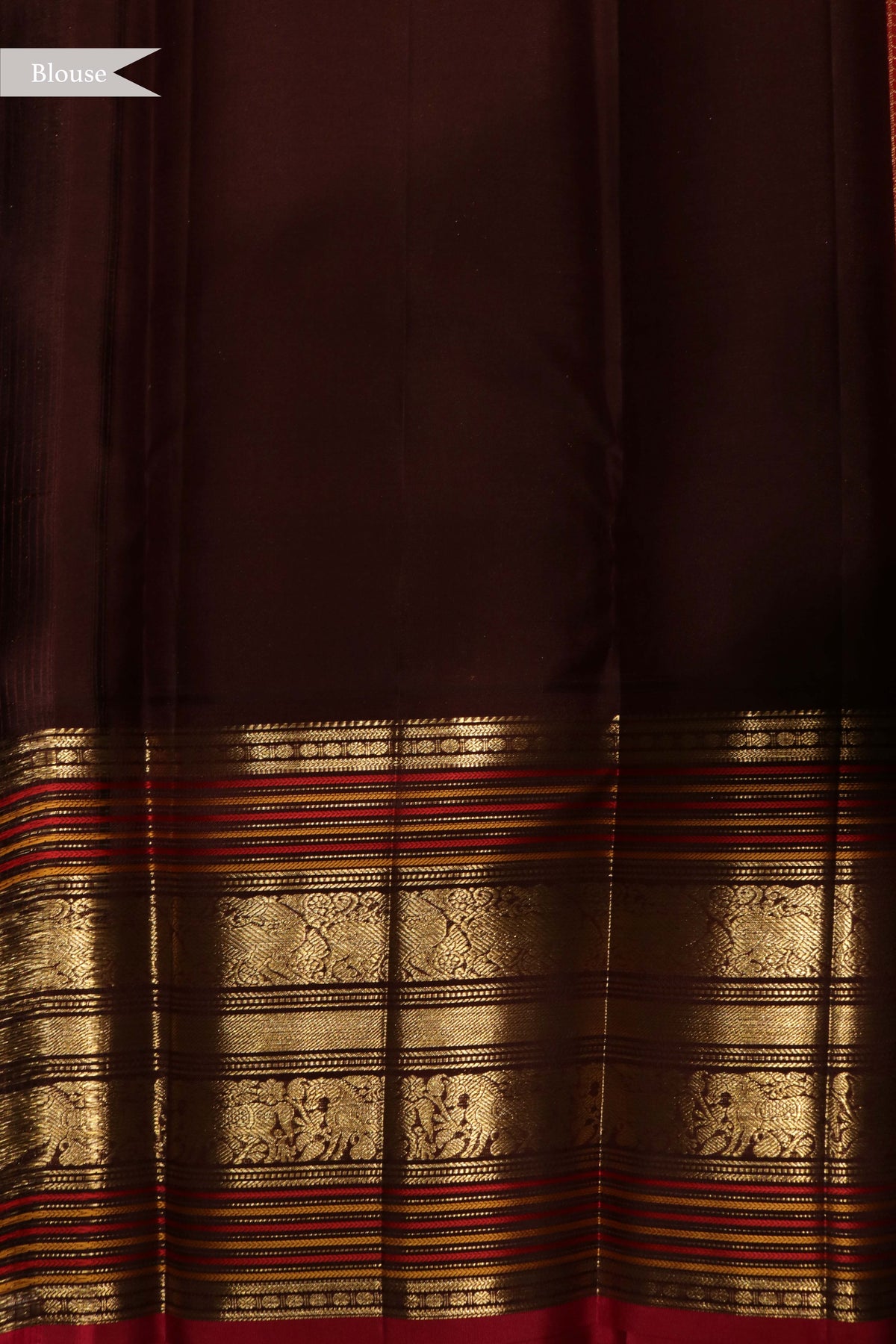 Red Kanchivaram Silk Saree - Mokshaa
