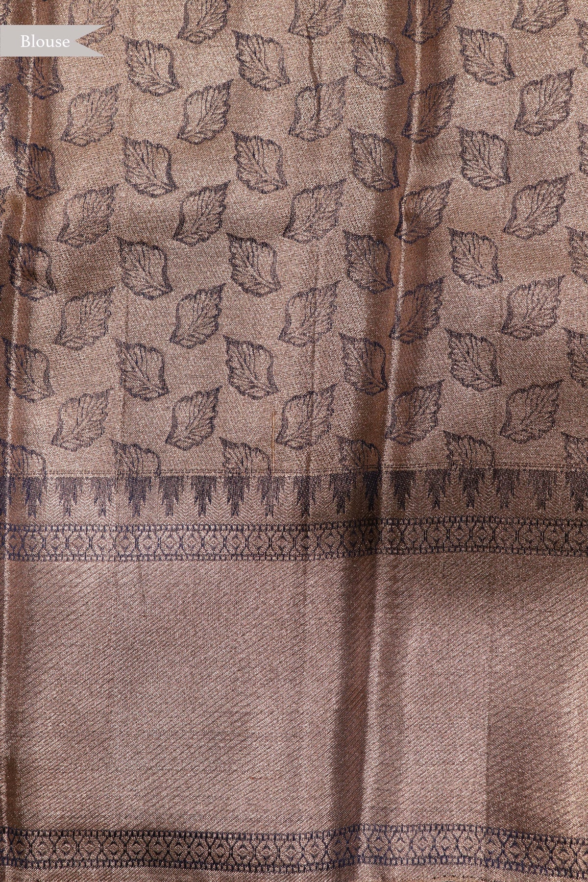 Antique Gold Kanchivaram Tissue Saree - Mokshaa