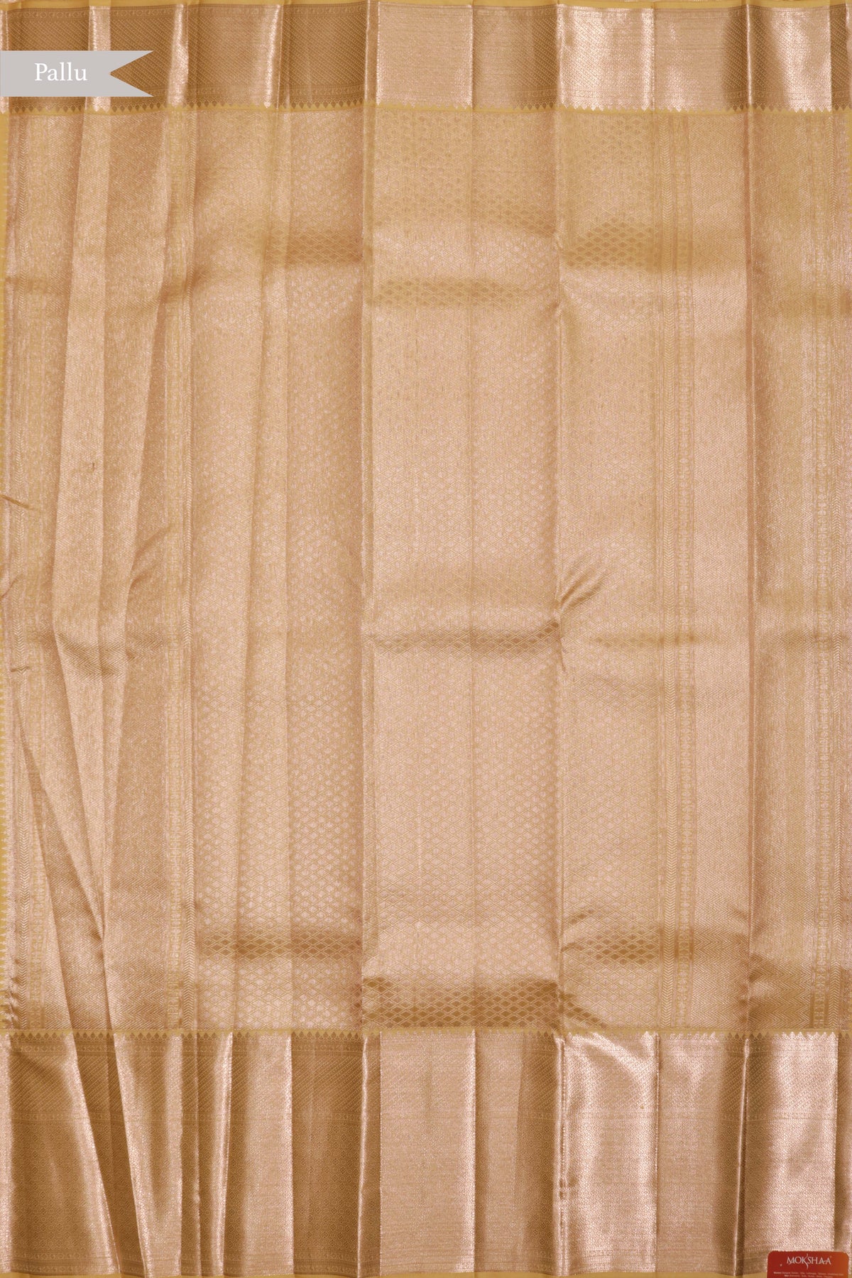 Lime Yellow Kanchivaram Silk Saree - Mokshaa
