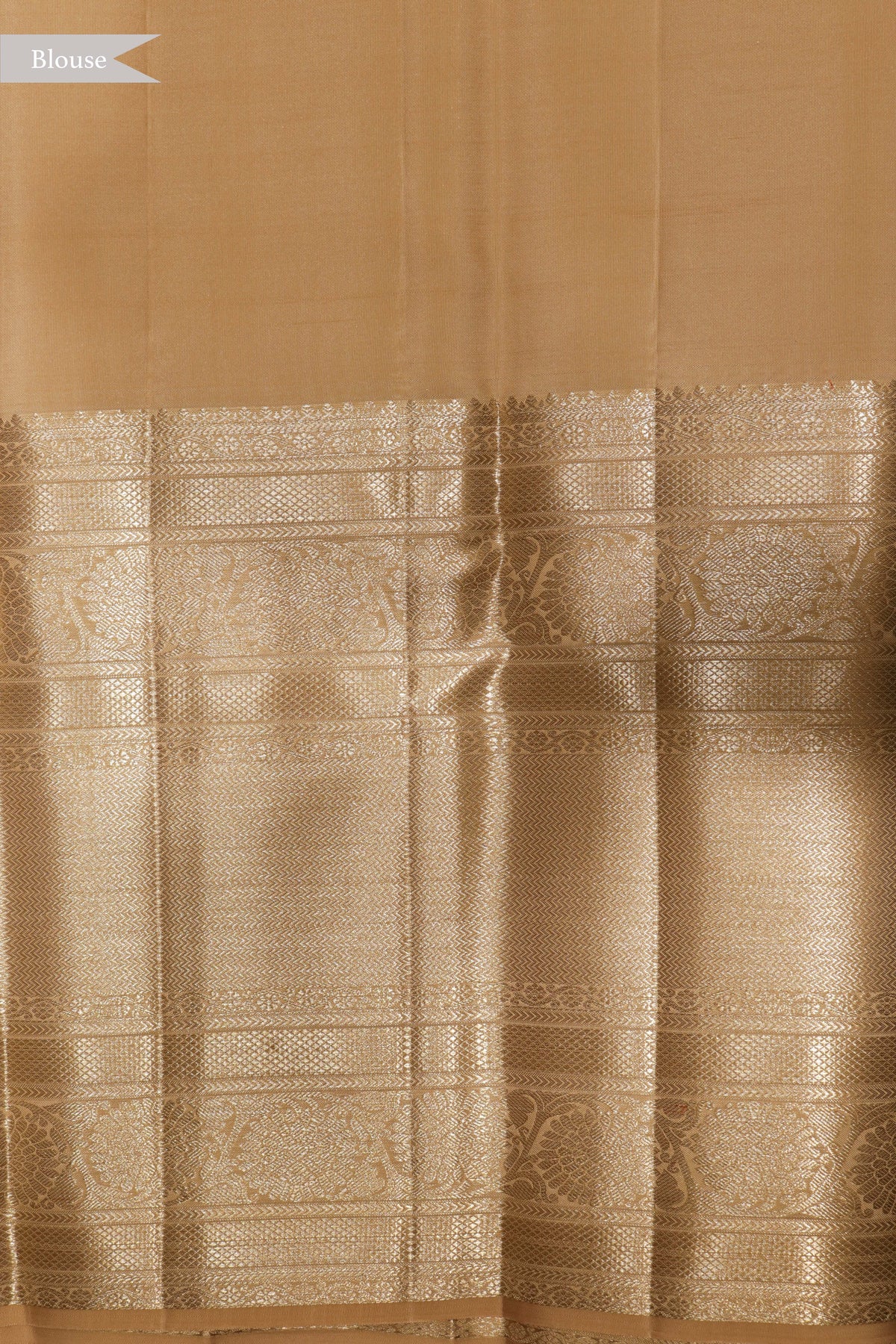 Beige Kanchivaram Silk Saree - Mokshaa