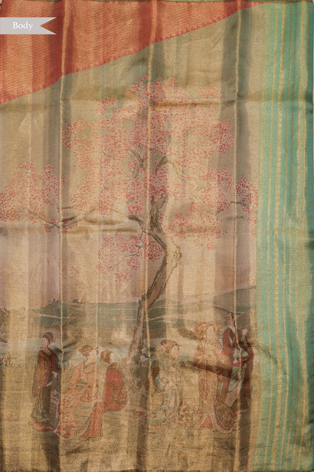 Multicolor Kanchivaram Tissue Saree - Mokshaa
