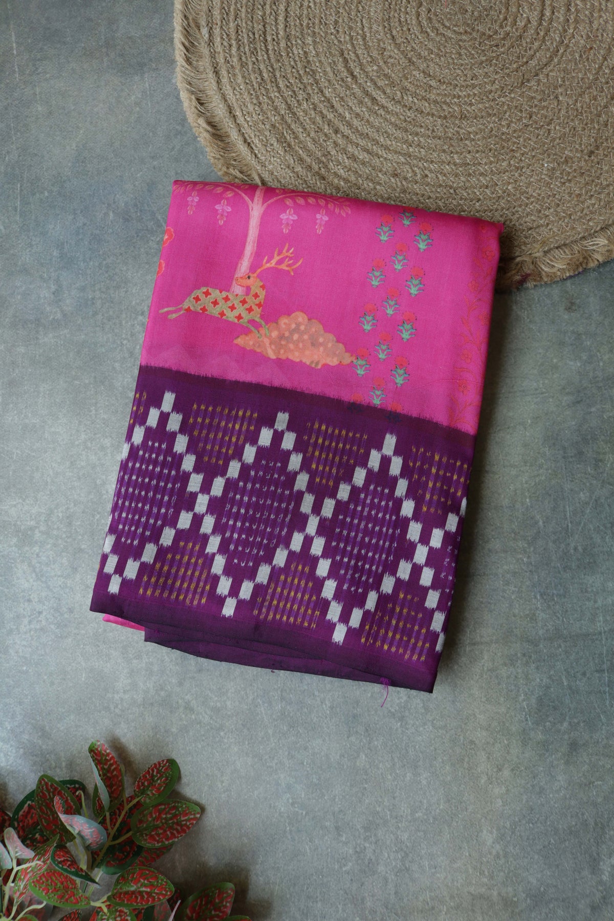 Pink Patola Silk Saree - Mokshaa