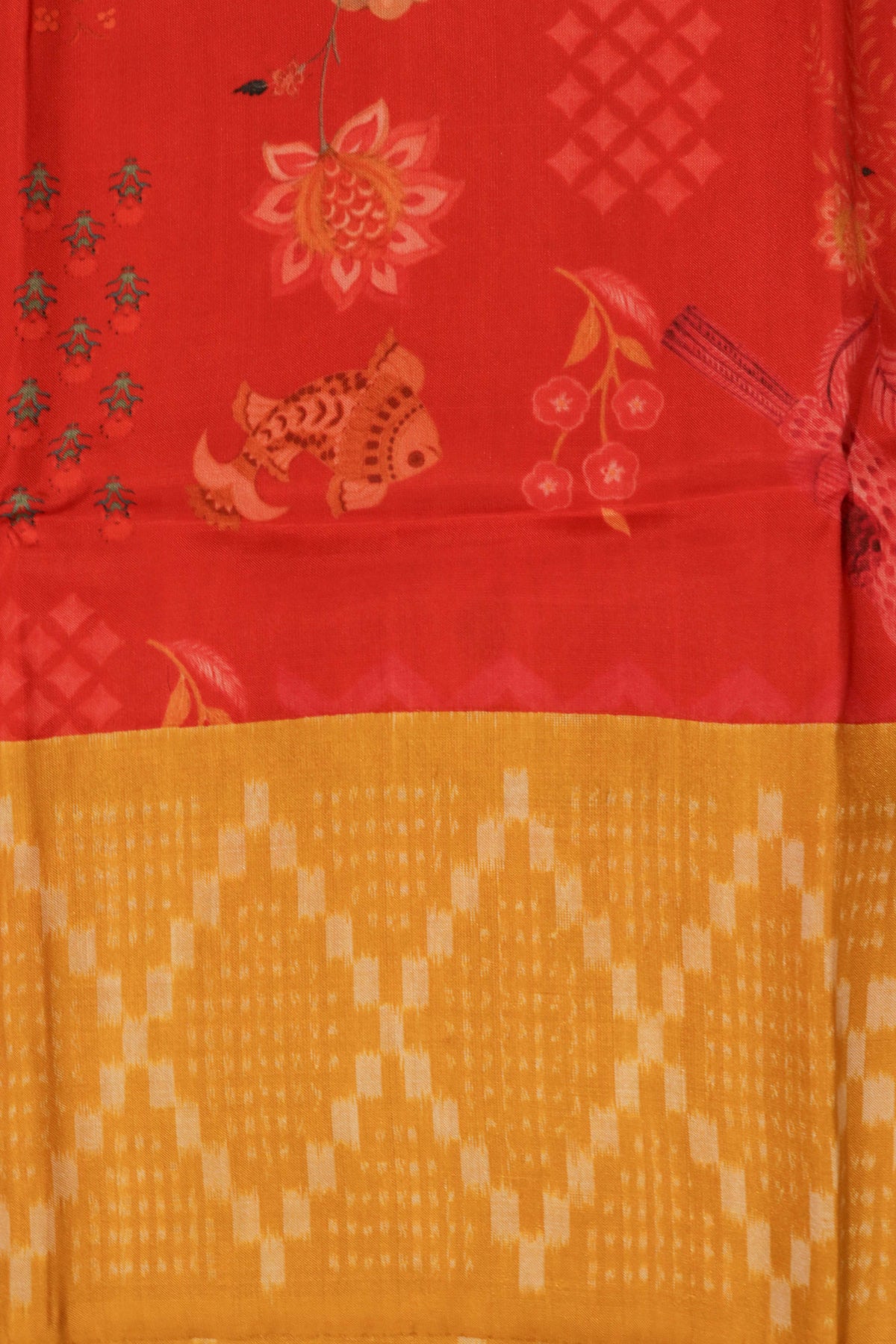 Red Patola Silk Saree - Mokshaa