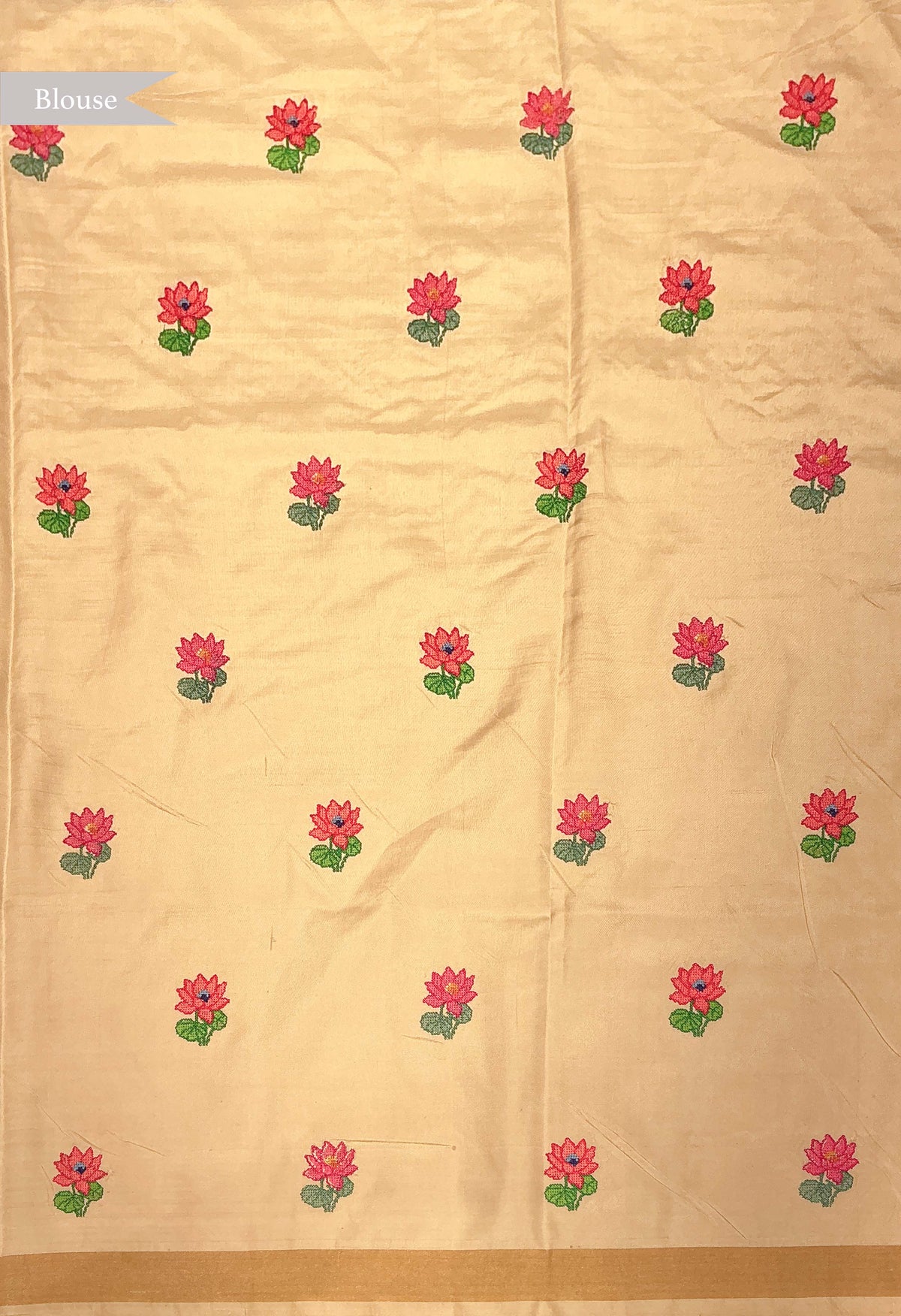 Rose Pink Twill Silk Patola Saree - Mokshaa