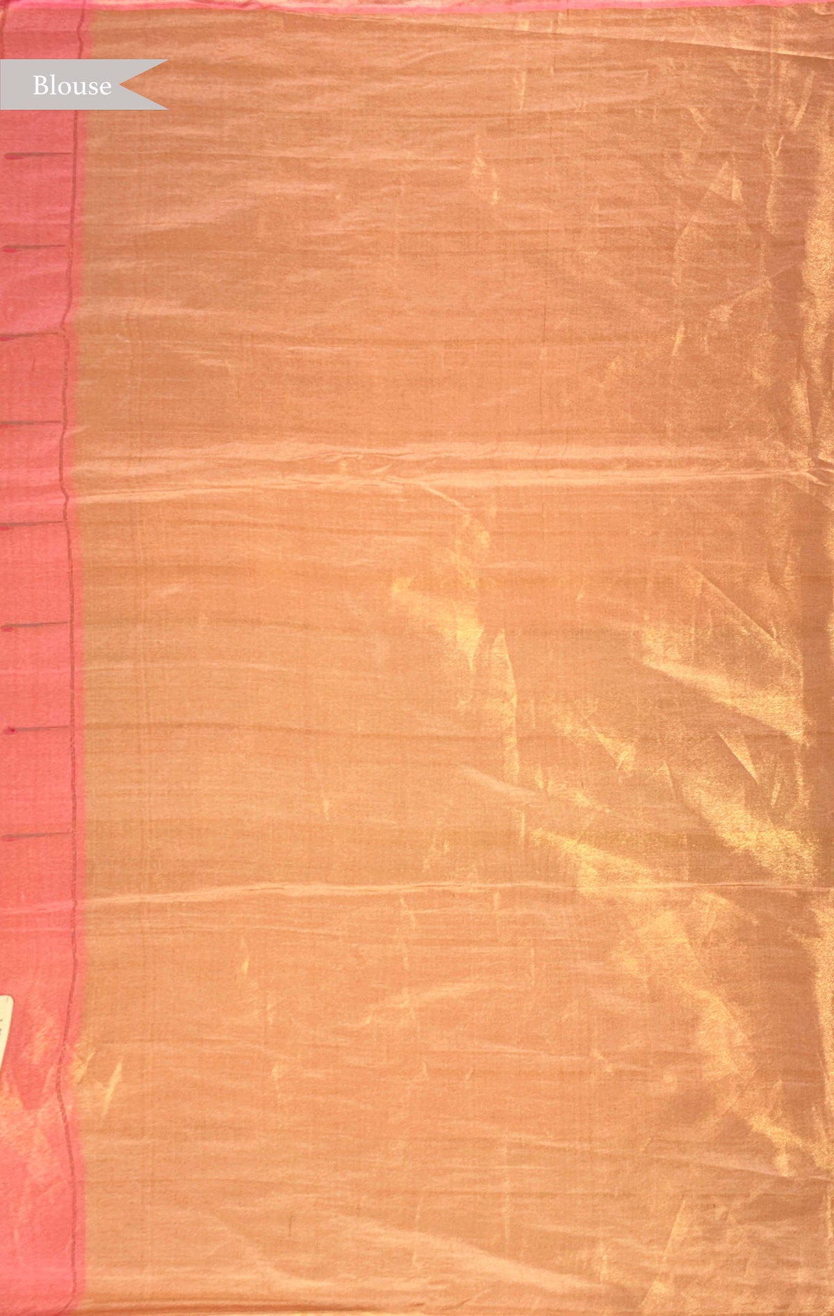 Peach Tissue Paithani Saree with Convent Embroidery and Contrast Pink Border - Mokshaa