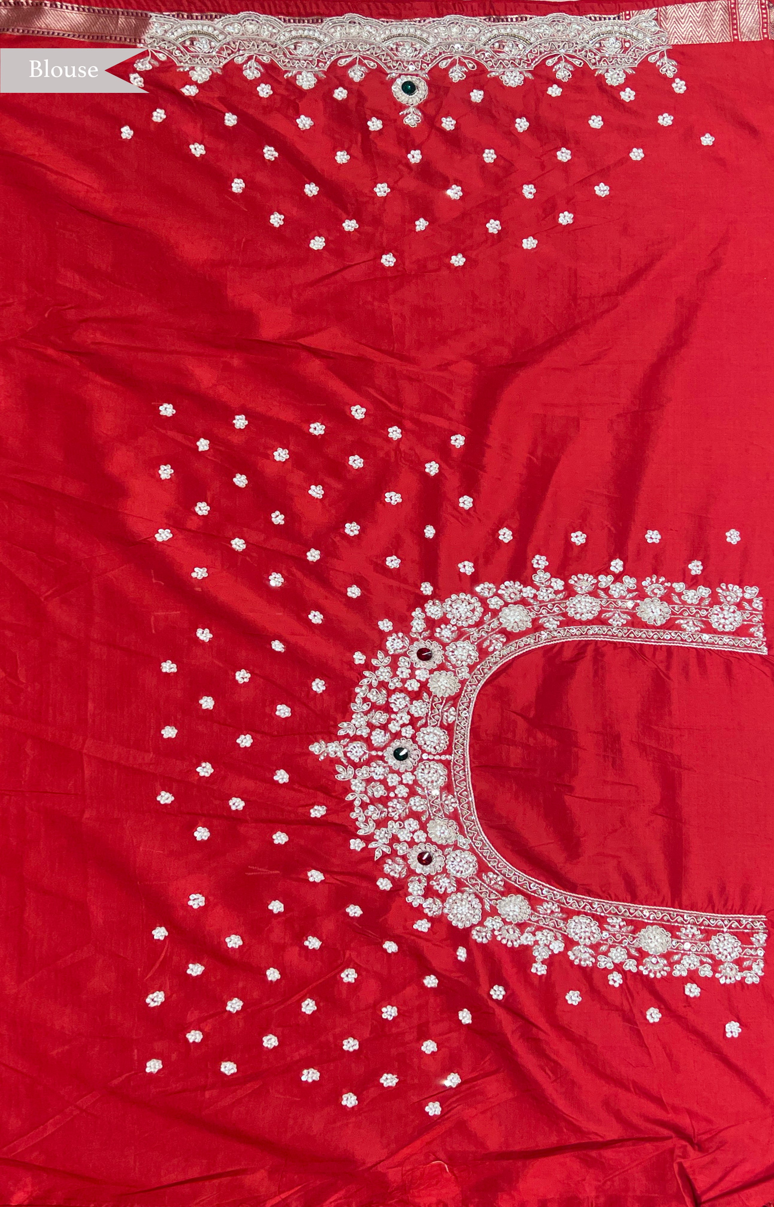 Red Banarasi Silk Saree