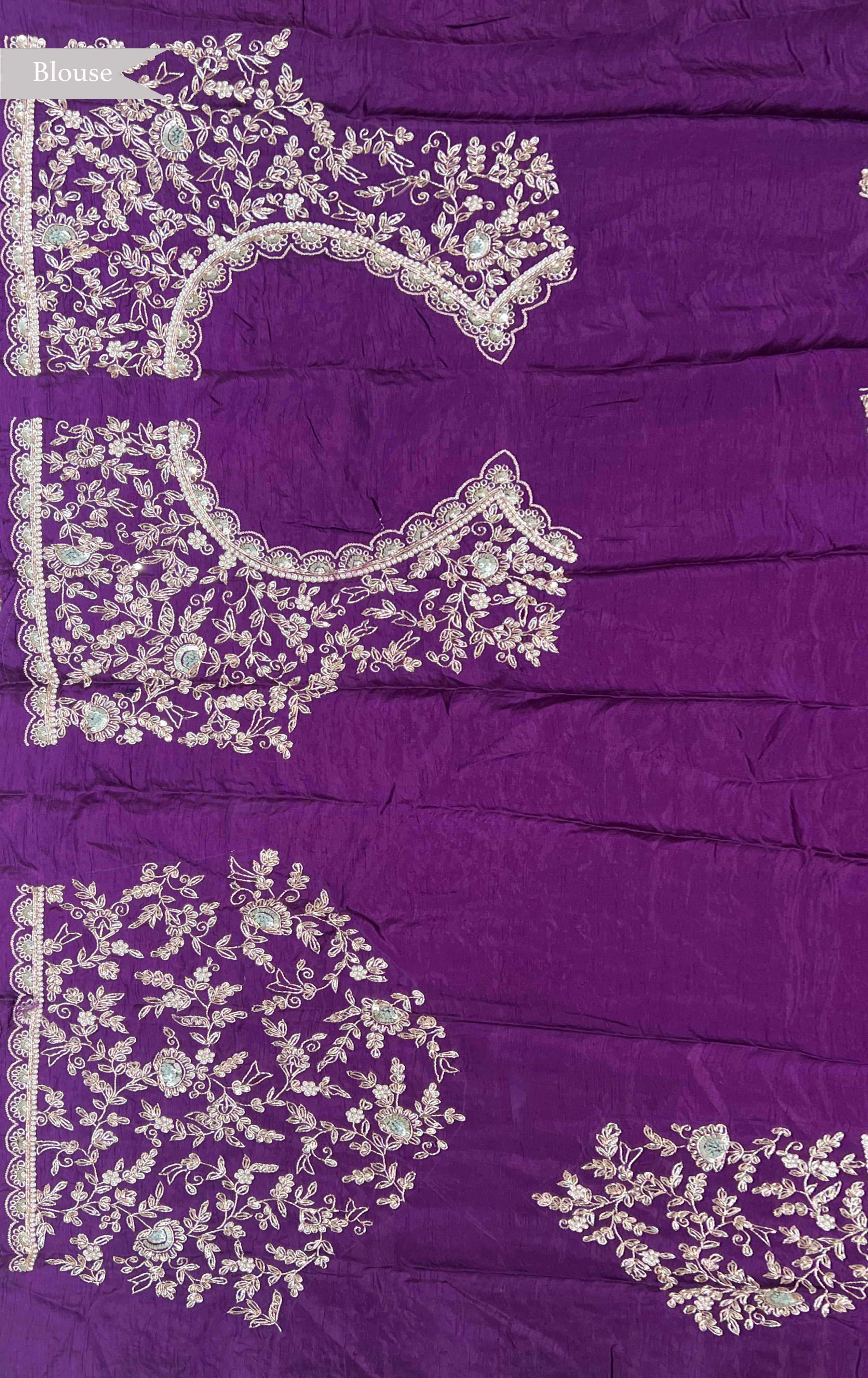 Purple Banarasi Silk Saree