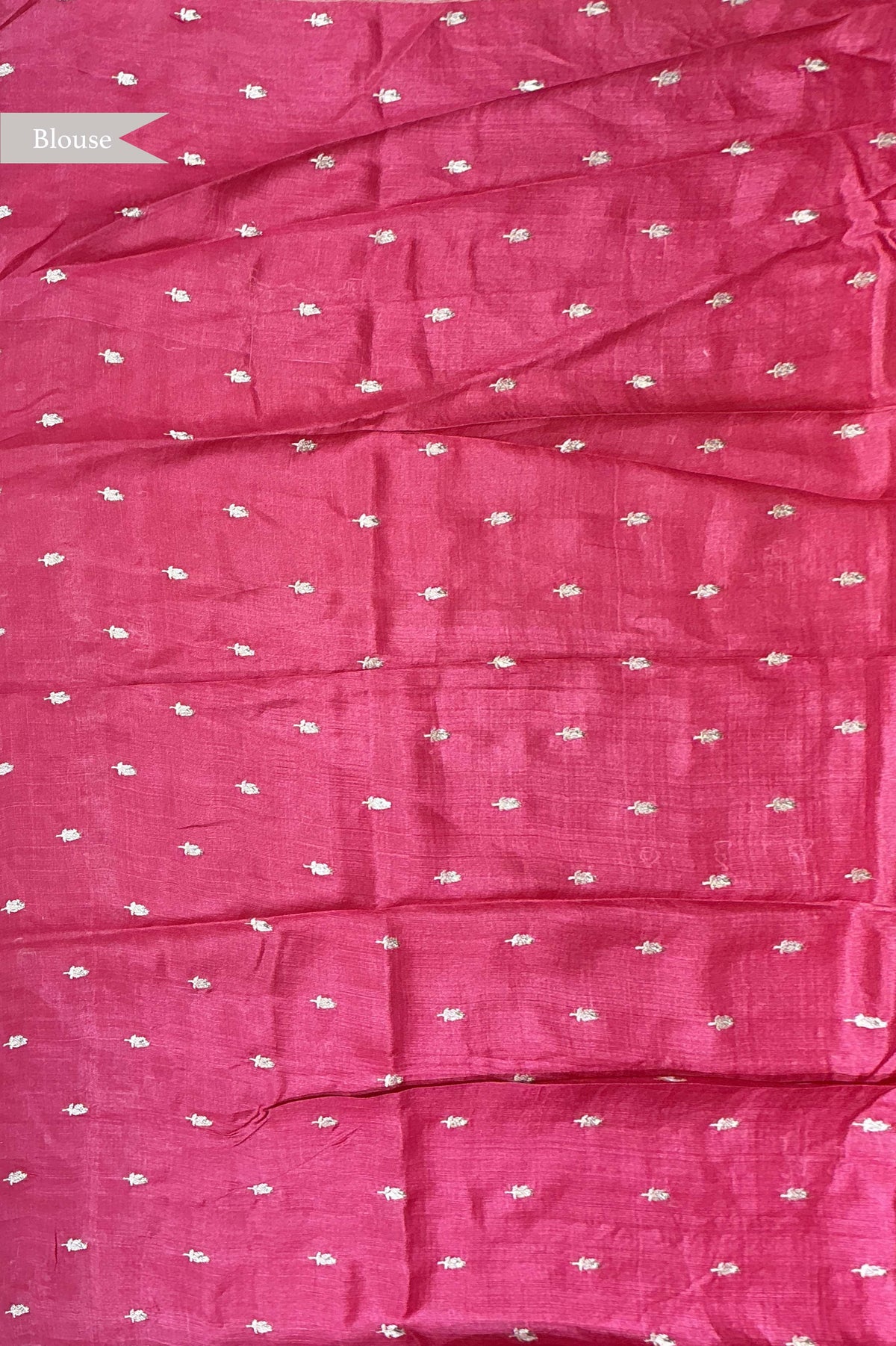 Rani Pink Tussar Silk Saree - Mokshaa