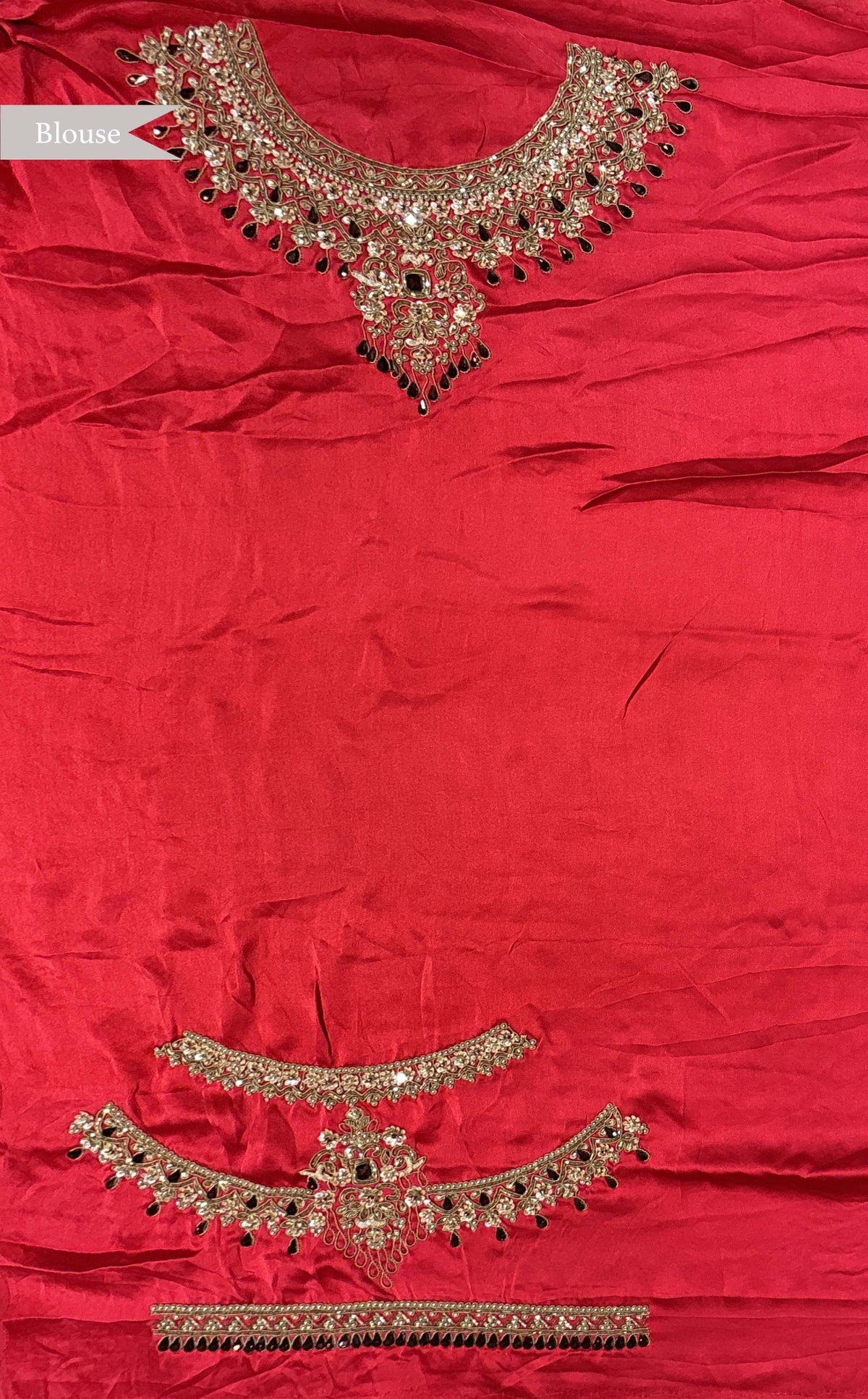 Maroon Satin Silk Saree - Mokshaa
